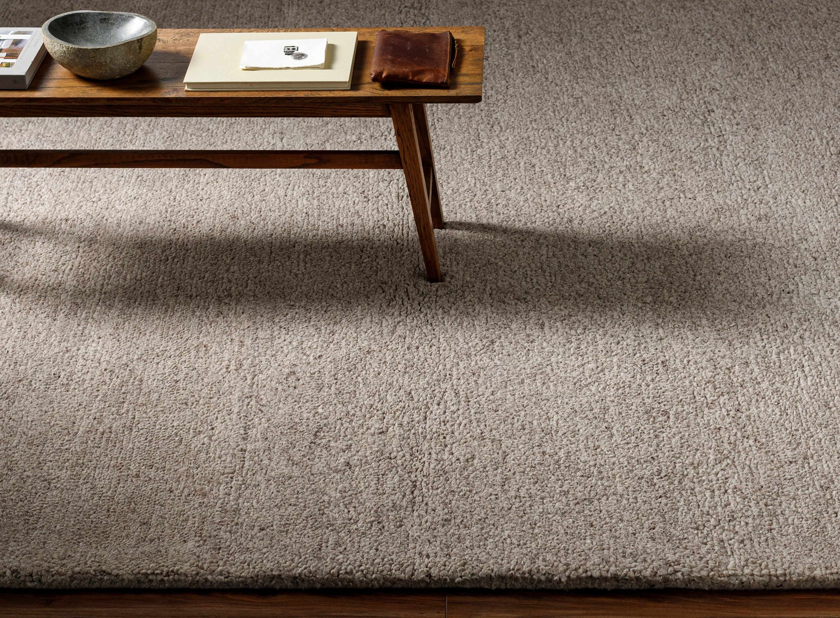 Buffy Brown Hand Knotted Wool Area Rug - Clearance