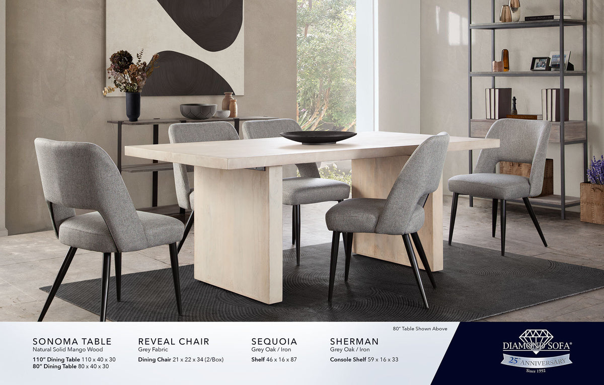 Sonoma Light Natural 80" Wood Dining Table - Ornate Home