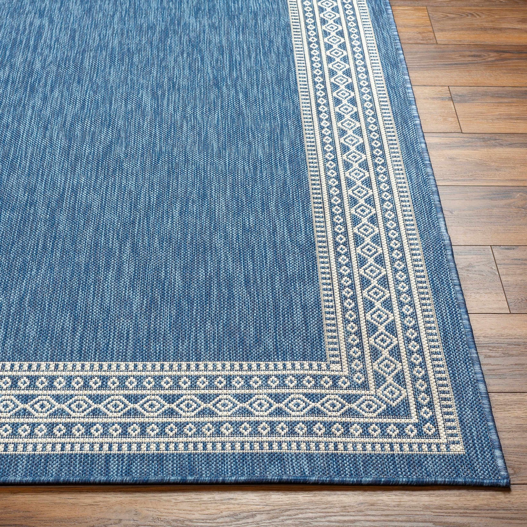 Aleli Blue Outdoor Area Rug - Clearance
