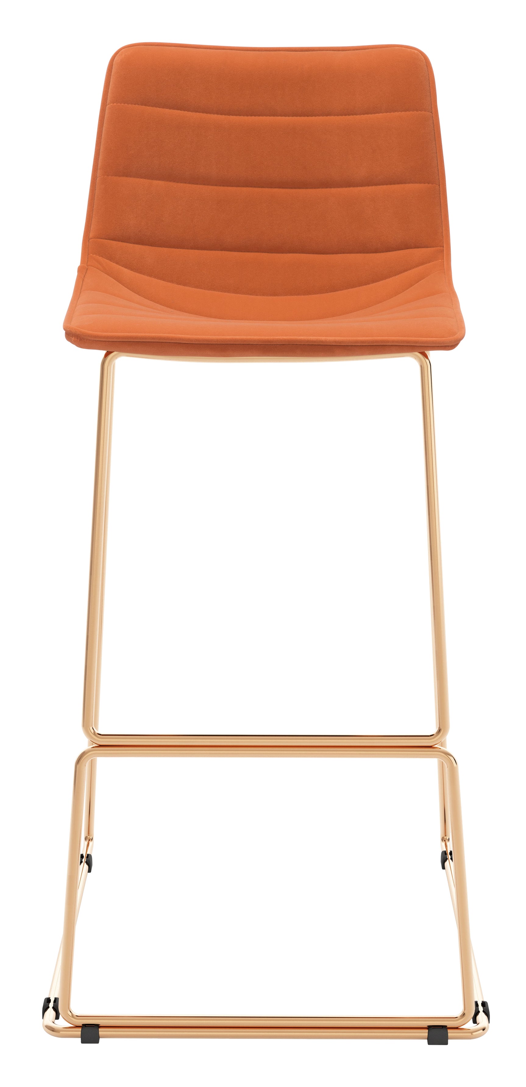 Adele Orange & Gold Barstool (Set of 2)