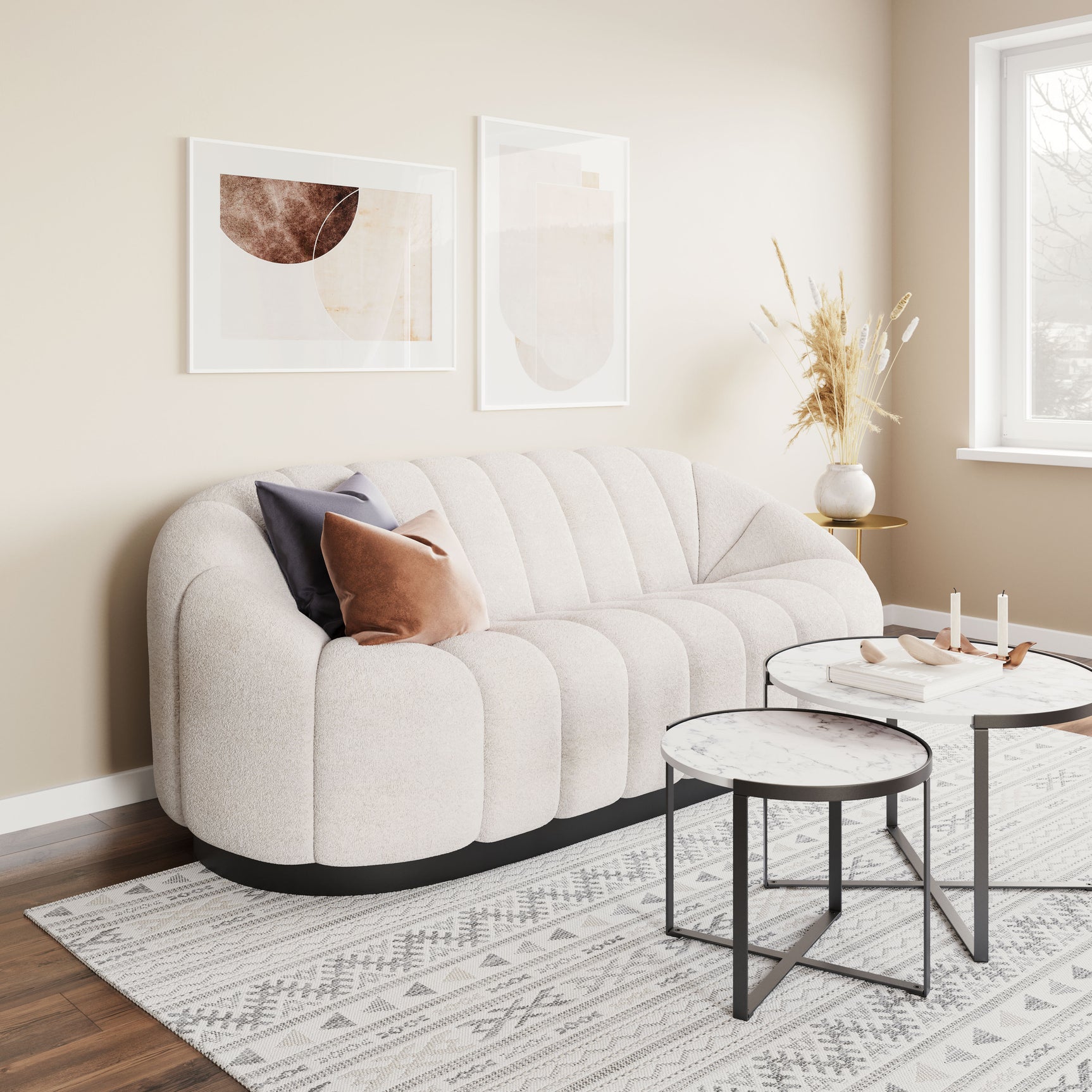 Bhutan Cream Sofa