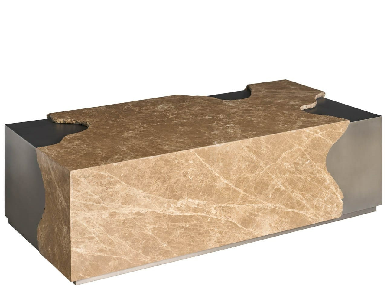 Mirage Light Emperador/Antique Nickel Cocktail Table