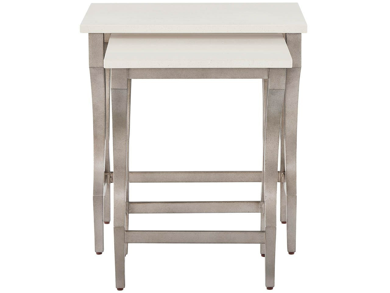 Birchaven Aged Pewter/White Nesting Tables