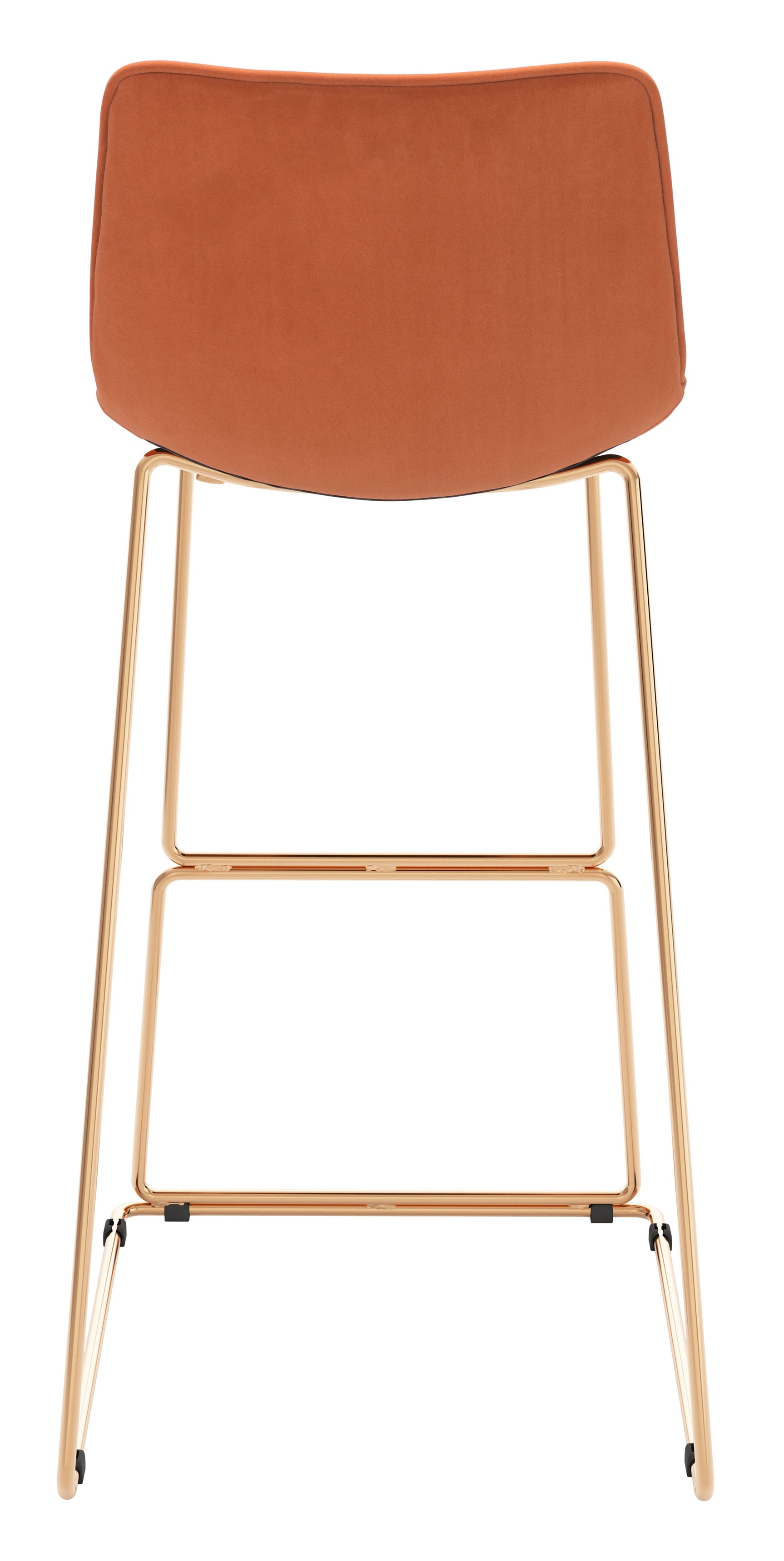 Adele Orange & Gold Barstool (Set of 2)