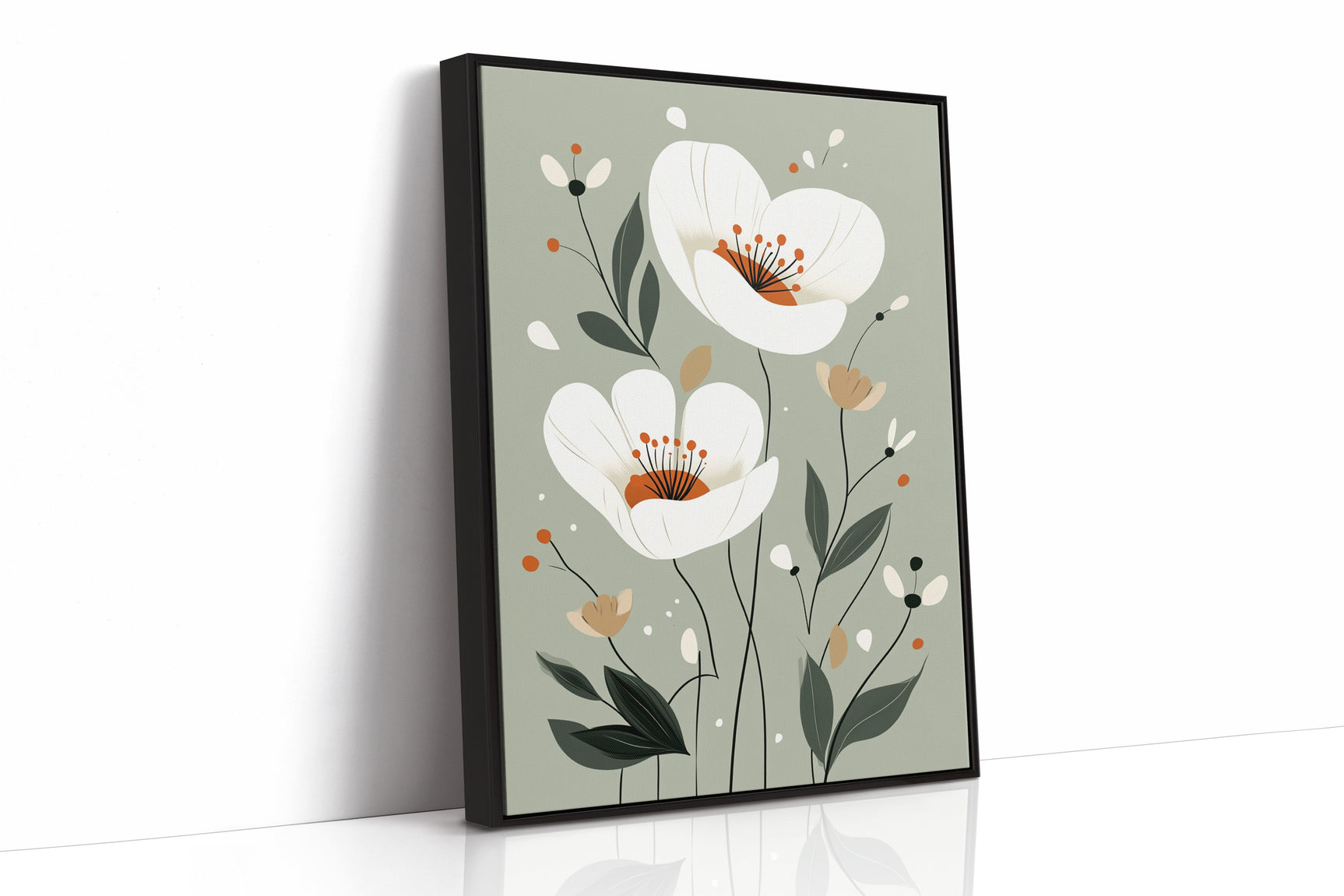 Tranquil Blossoms - Minimalist Floral Art