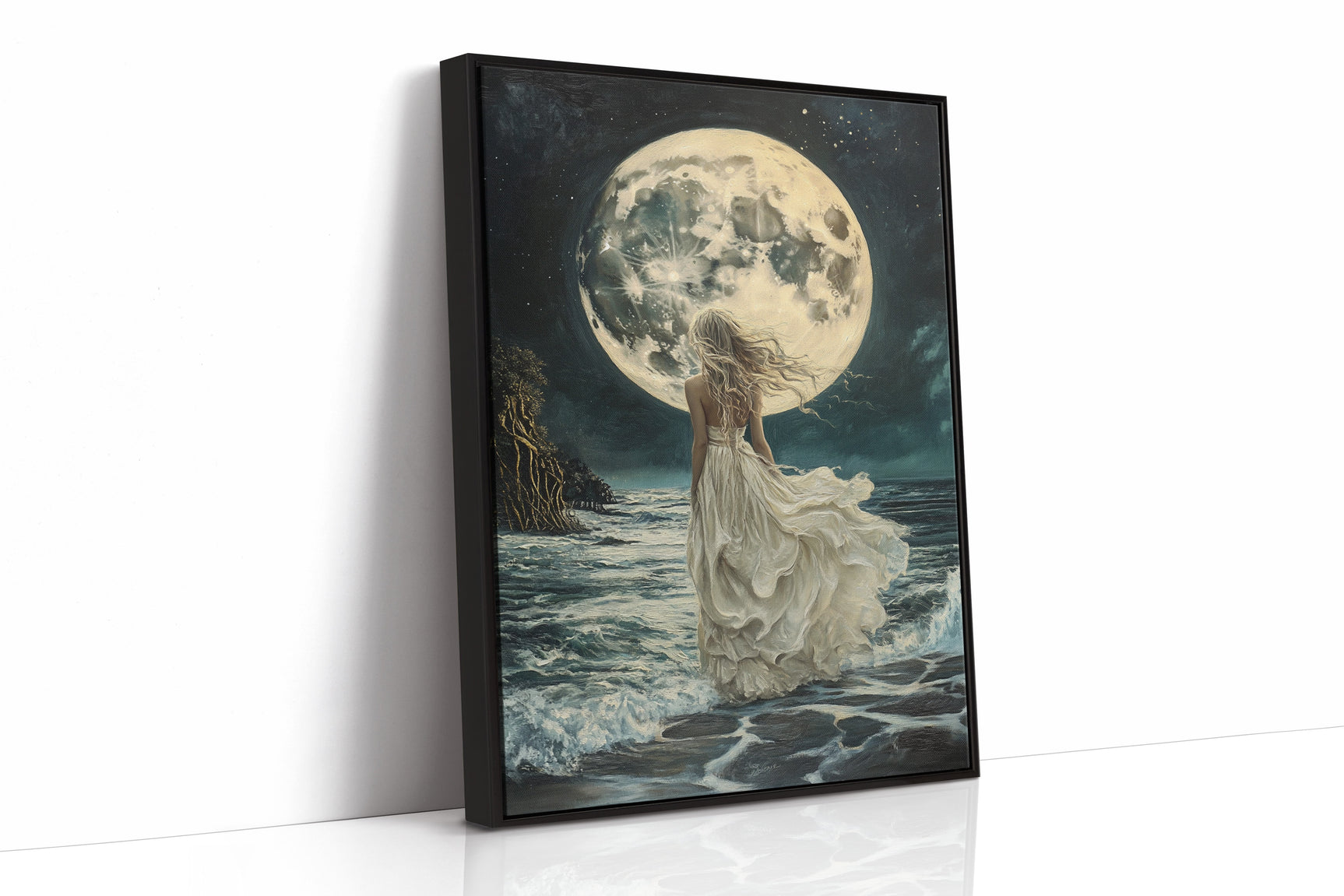 Lunar Reverie by the Sea