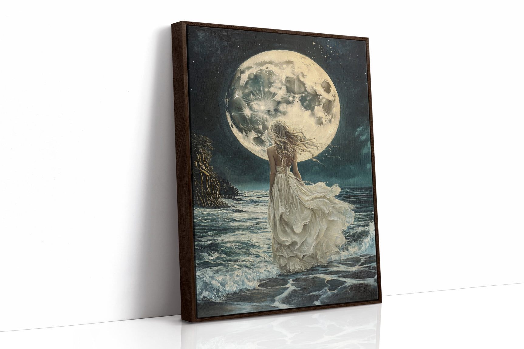 Lunar Reverie by the Sea