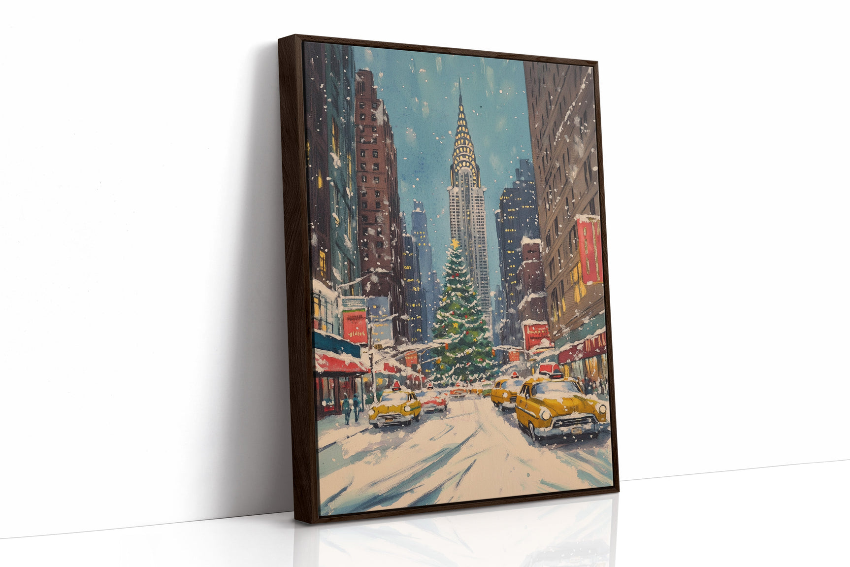 Snowfall On City Streets