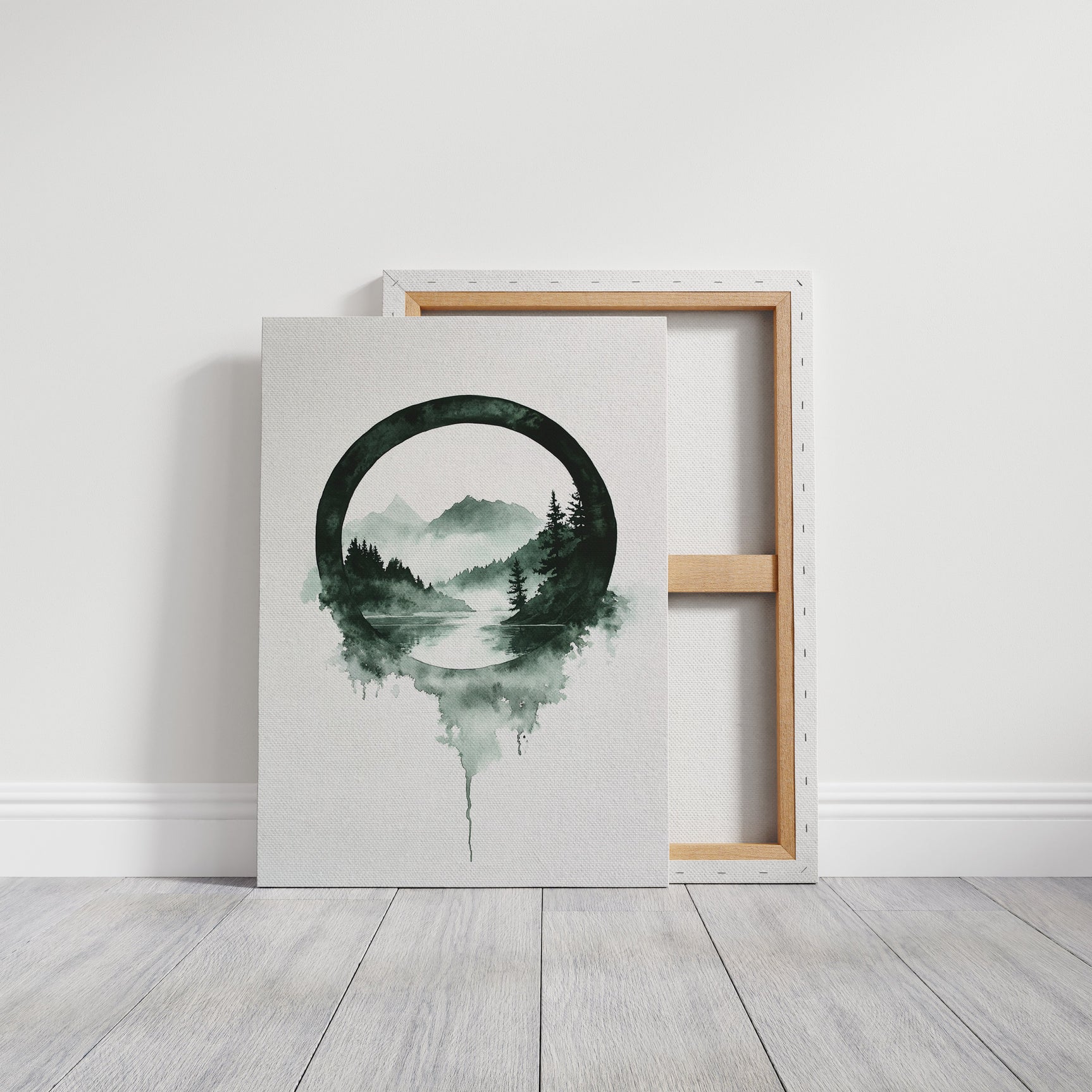 Tranquil Wilderness - Minimalist Forest Art