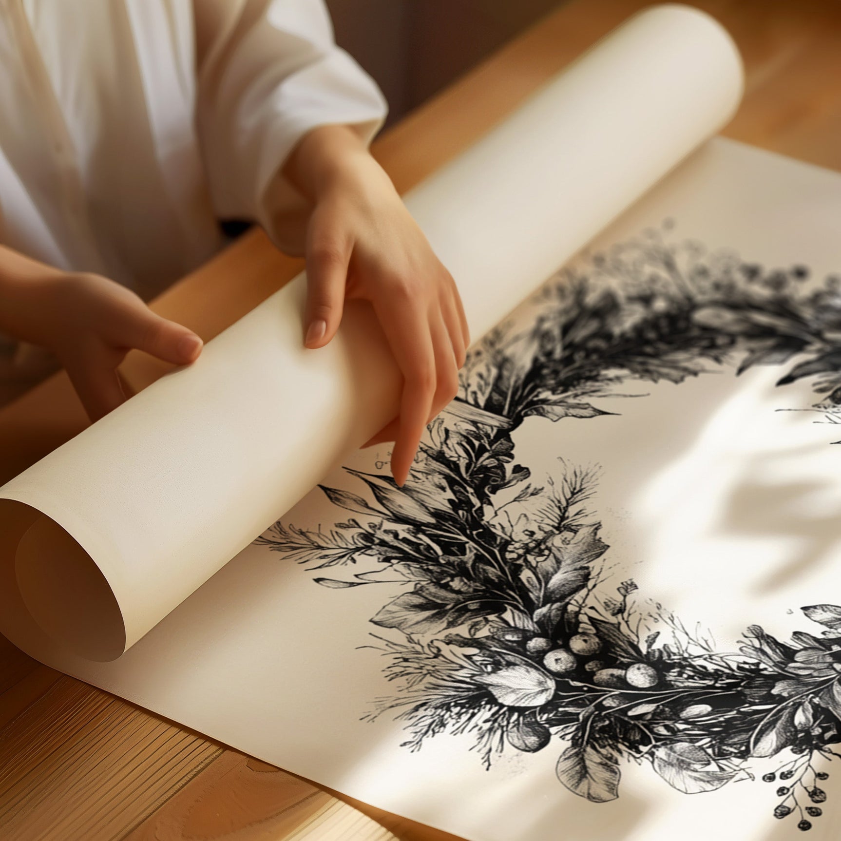Monochromatic Wreath in Winter
