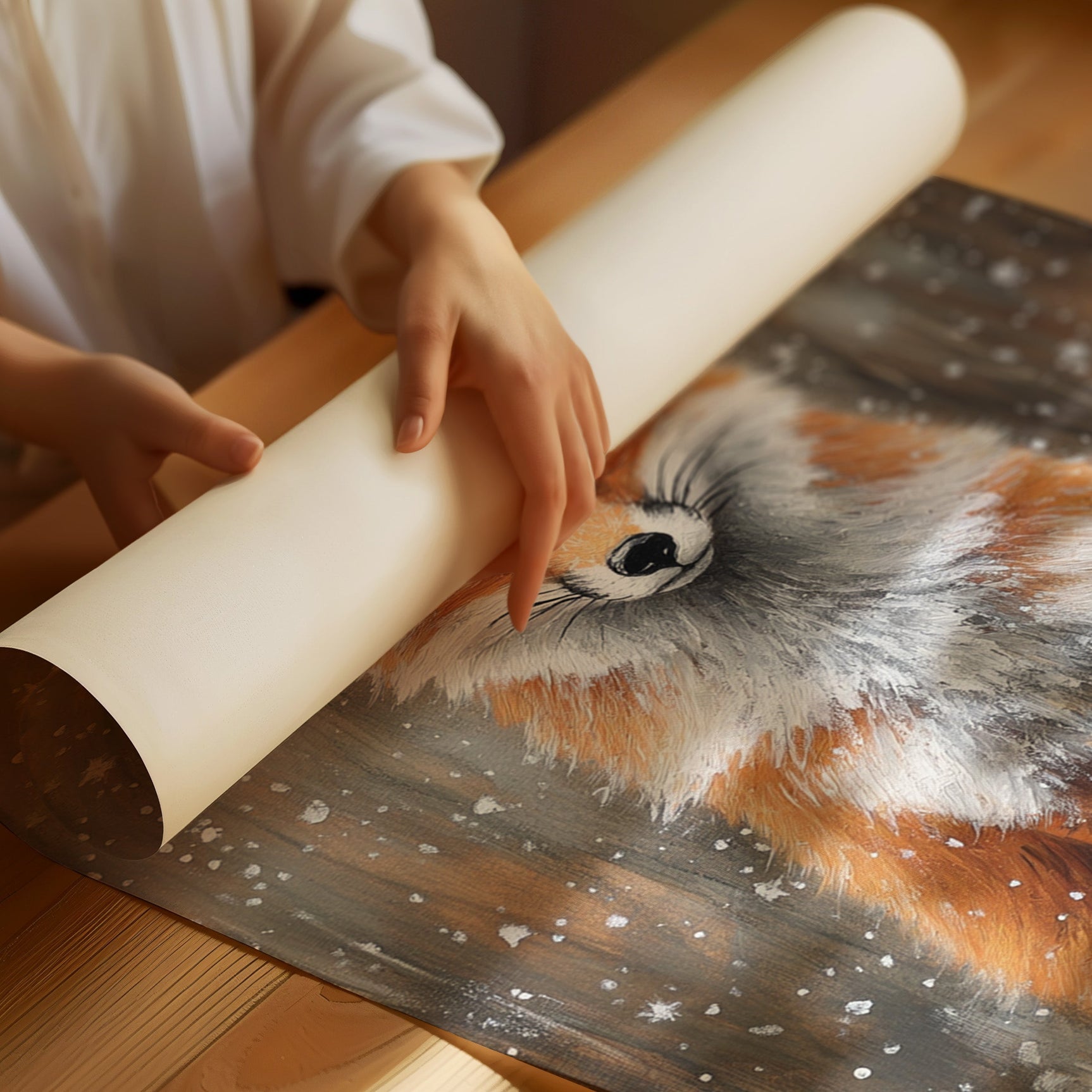 Crimson Snow Fox