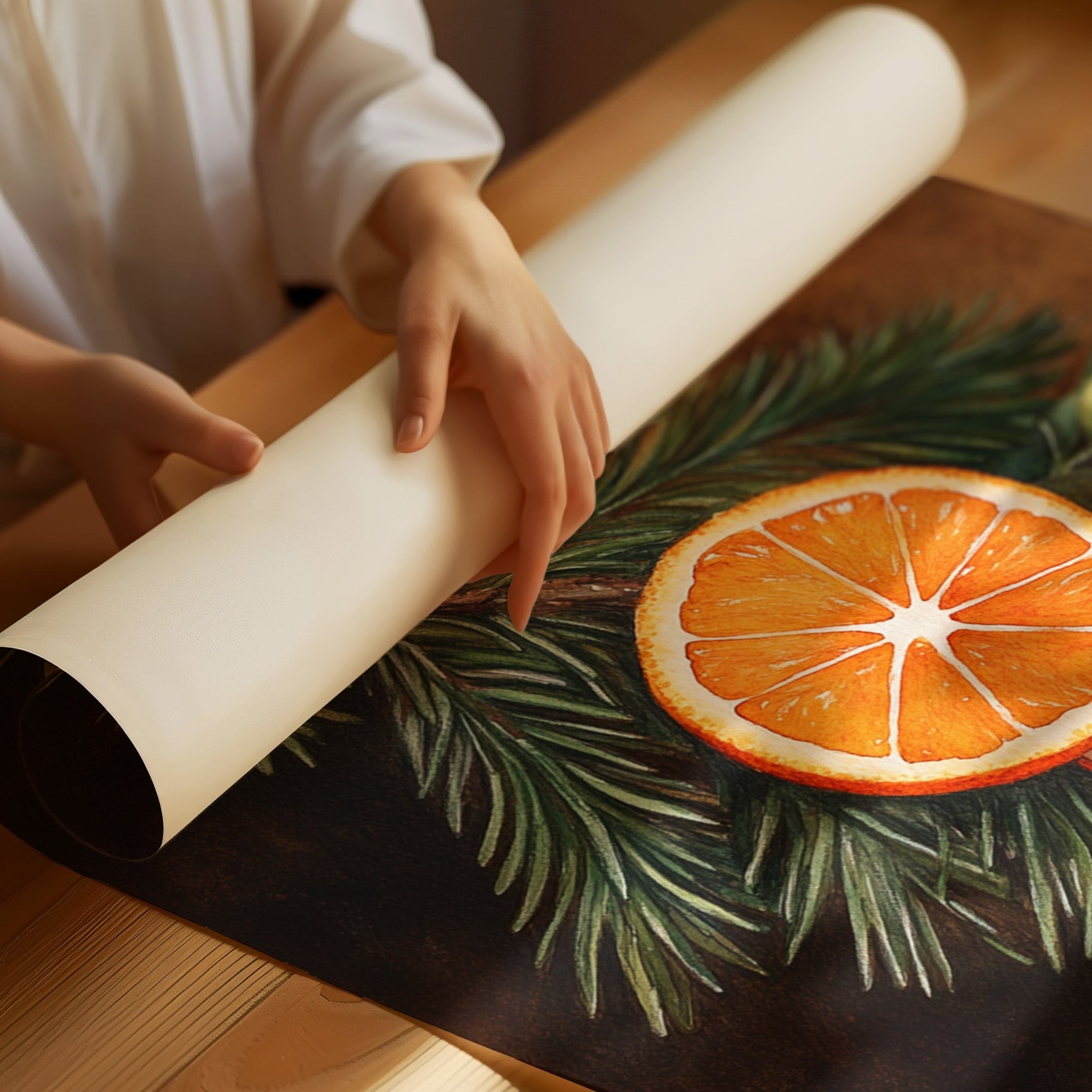 Citrus Amidst Pine Whispers