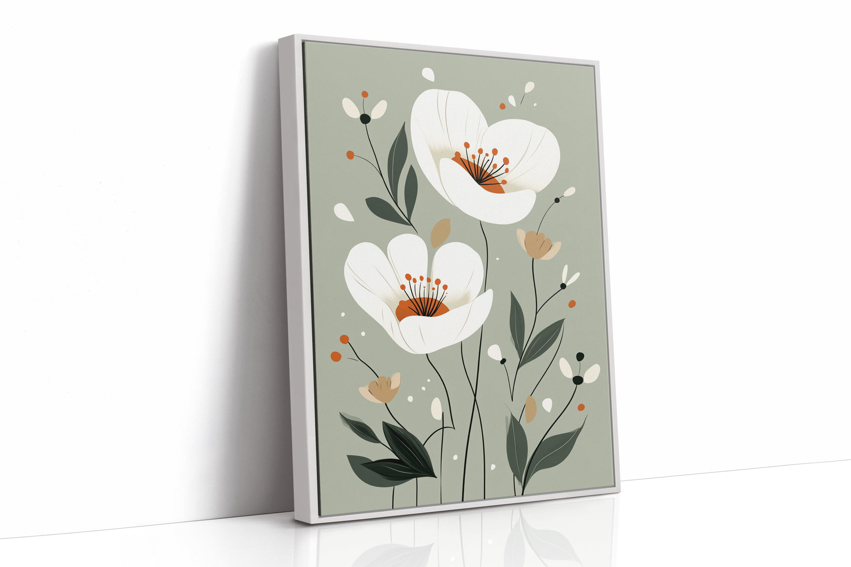 Tranquil Blossoms - Minimalist Floral Art