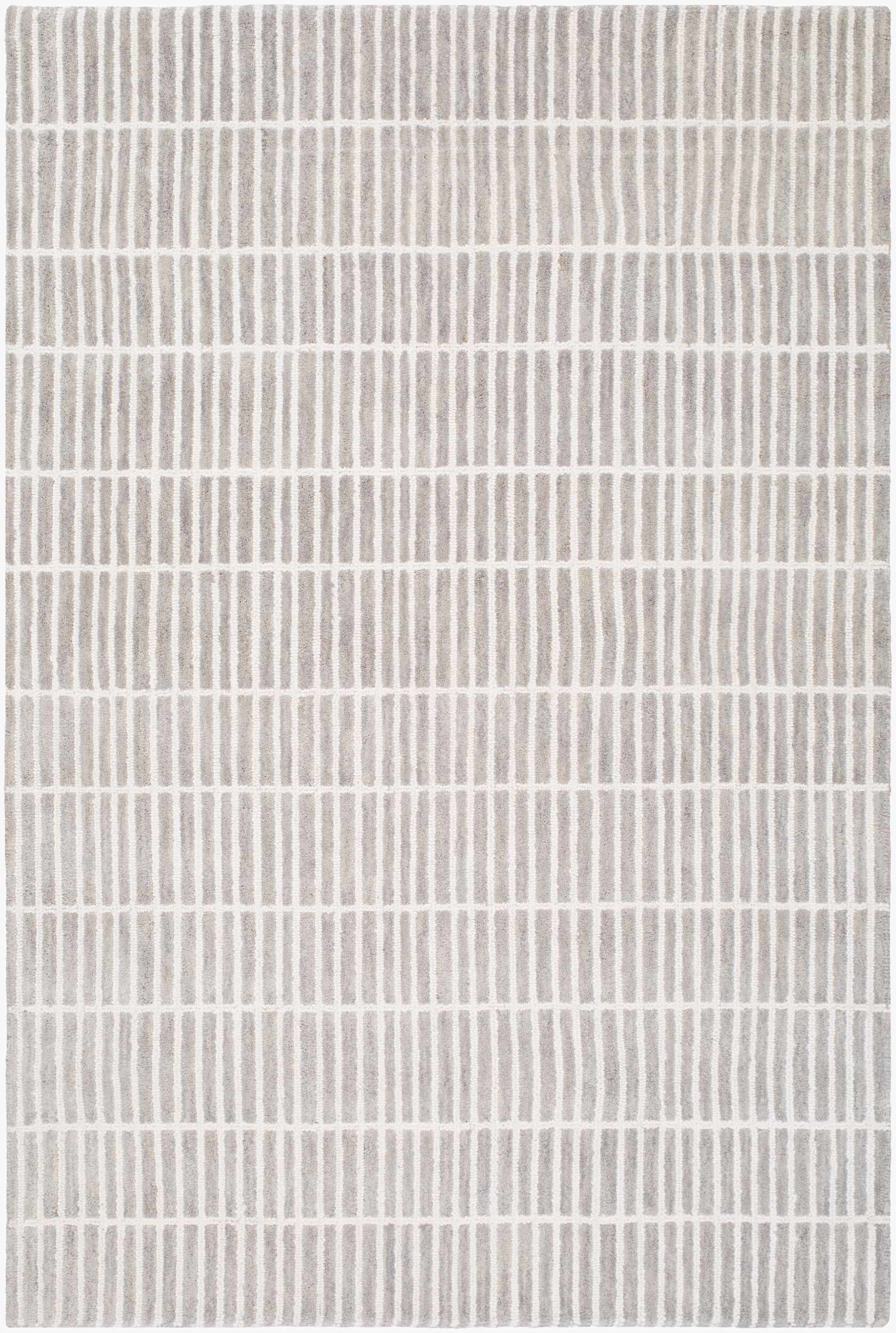 Finial Gray Wool Area Rug