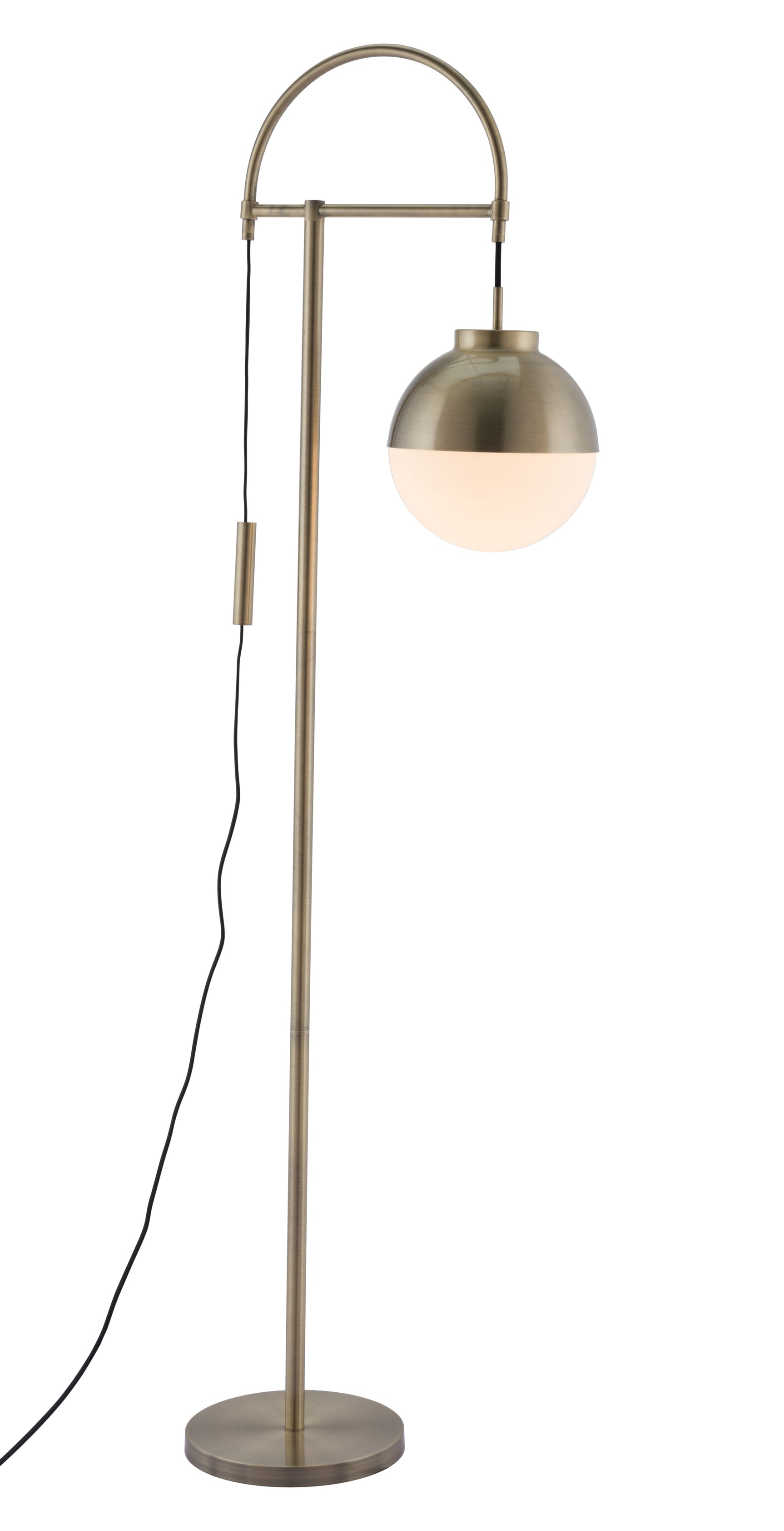 Waterloo White & Bronze Floor Lamp