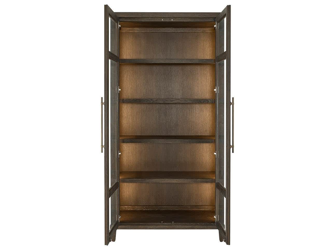 Montclair Cocoa Glass Doors Cabinet