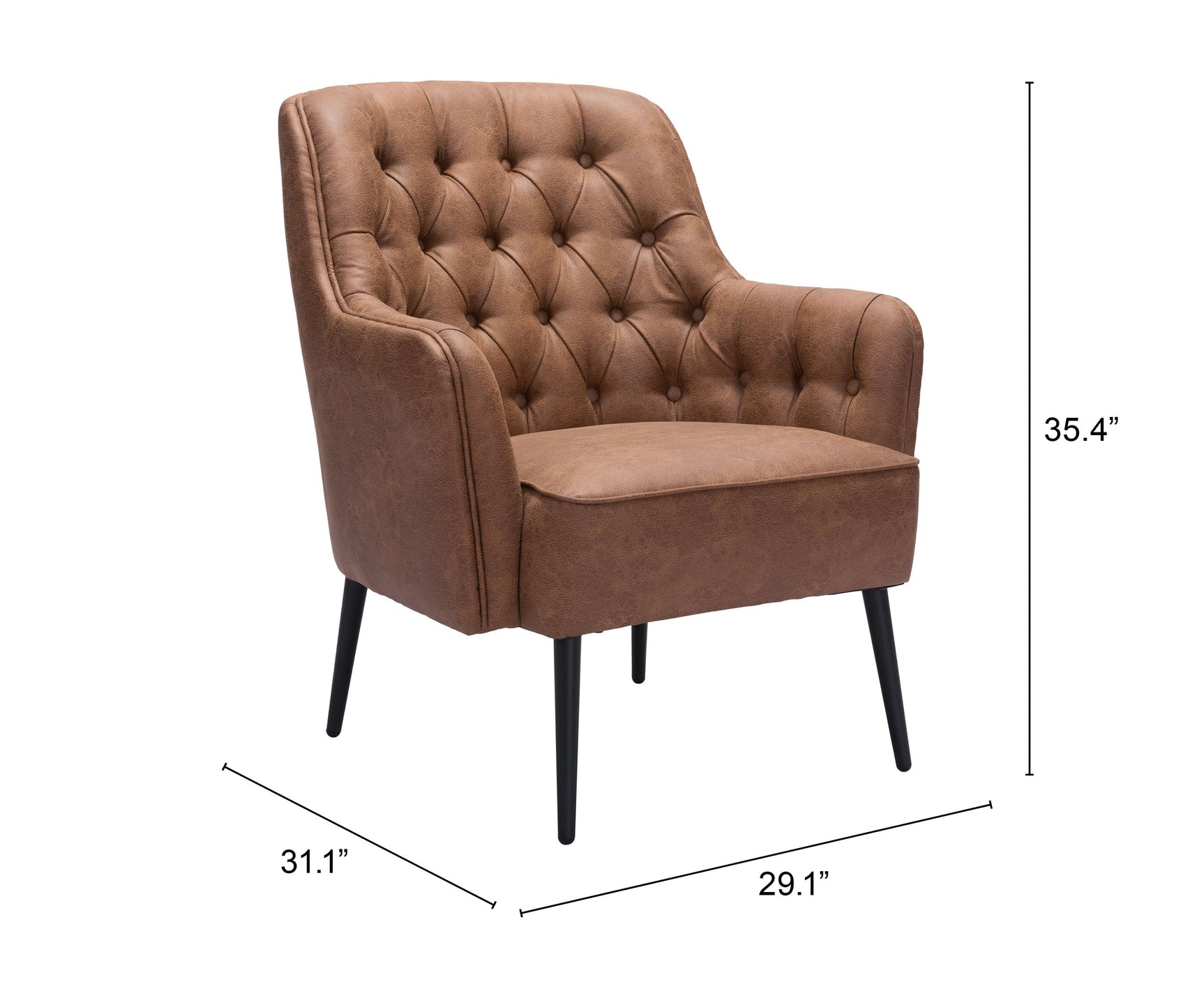 Tasmania Vintage Brown Accent Chair