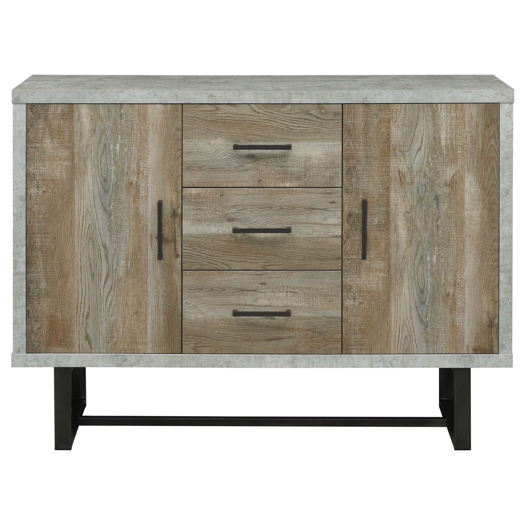 Abelardo Weathered Oak / Cement Accent Cabinet - Ornate Home