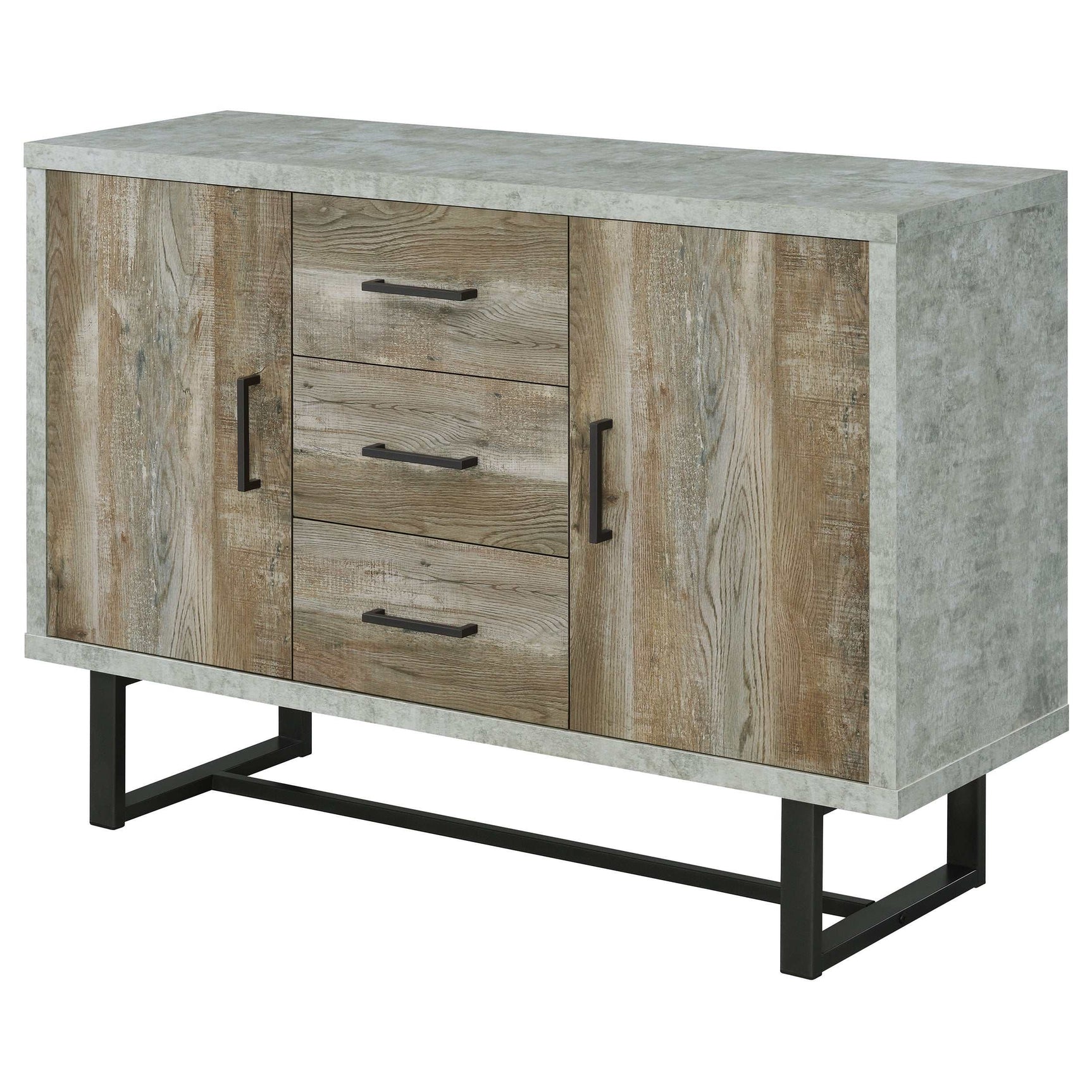 Abelardo Weathered Oak / Cement Accent Cabinet - Ornate Home