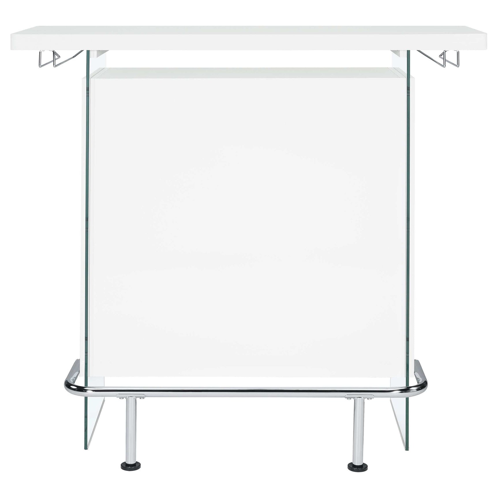 Acosta White High Gloss Home Bar - Ornate Home