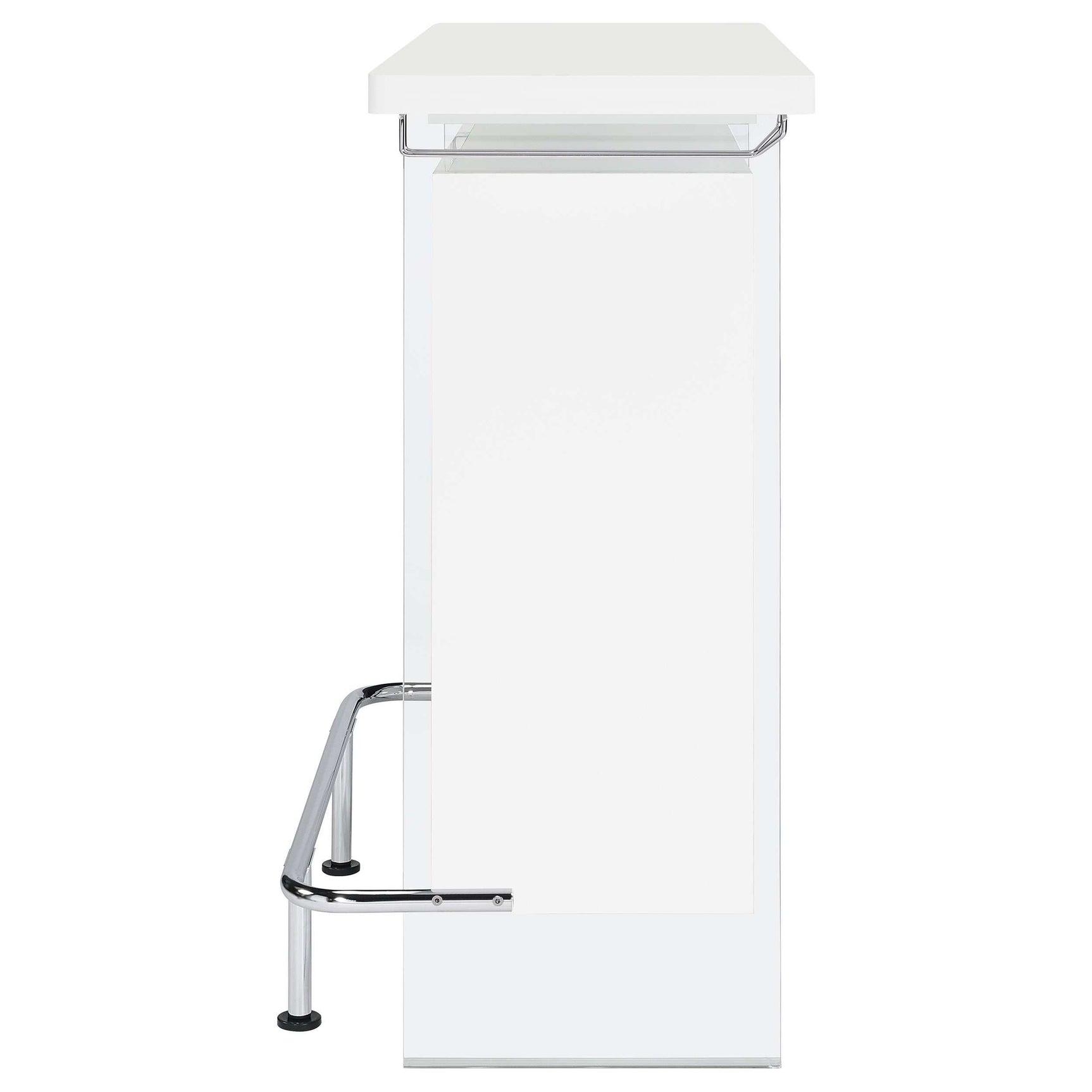 Acosta White High Gloss Home Bar - Ornate Home