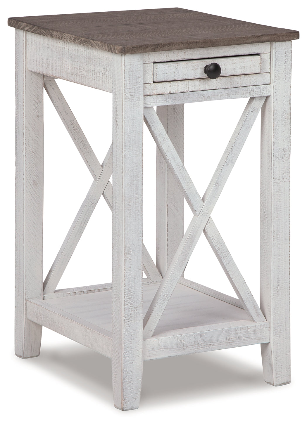 Adalane White & Gray Accent Table - Ornate Home