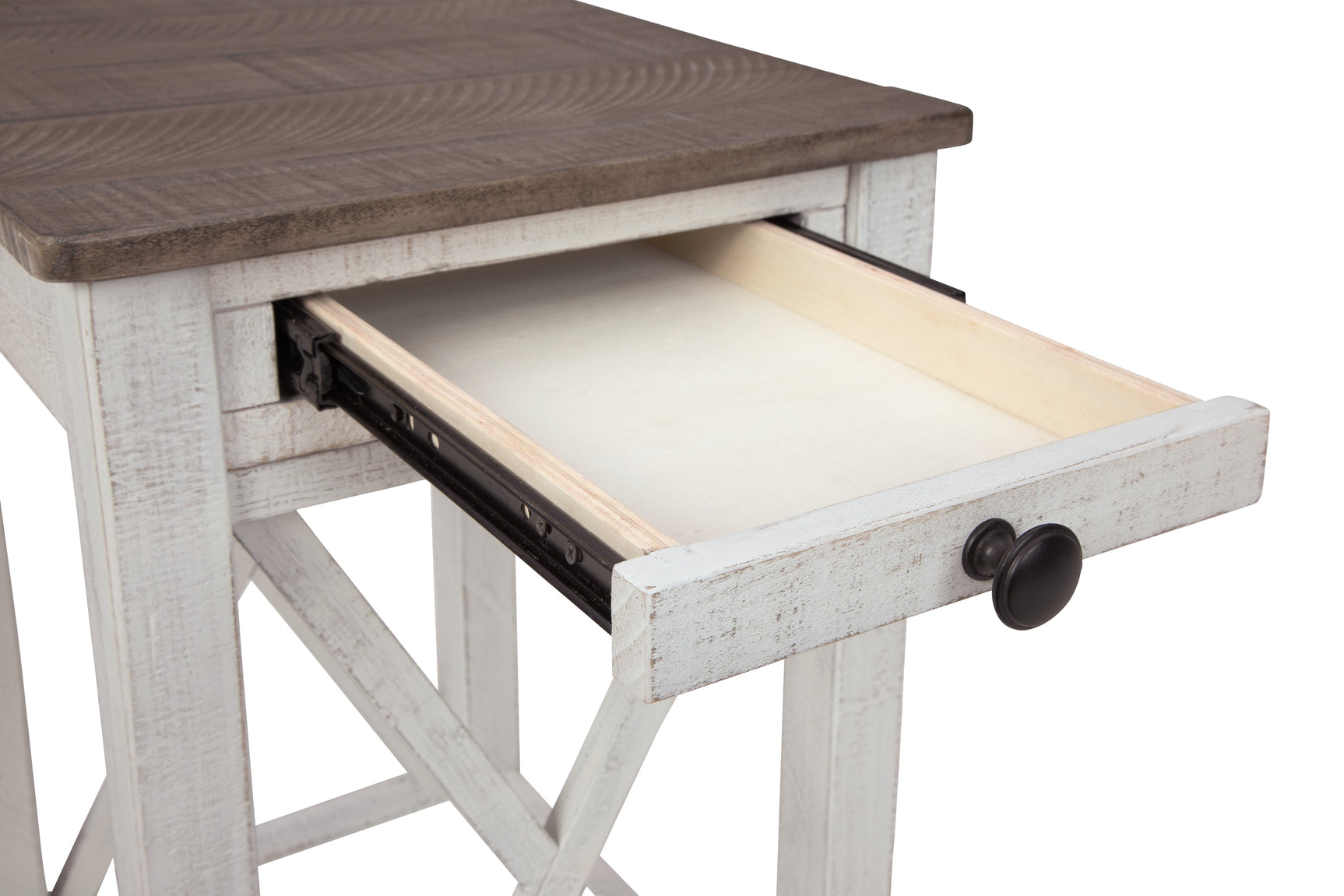 Adalane White & Gray Accent Table - Ornate Home