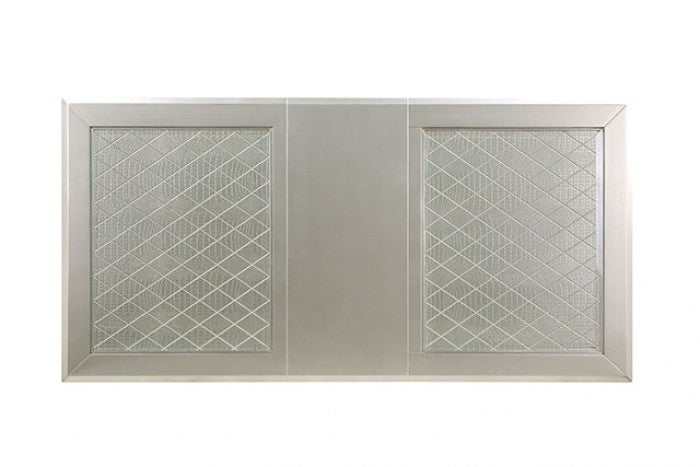 Adelina Champagne/Warm Gray Dining Set w/ 18" Leaf Table - Ornate Home