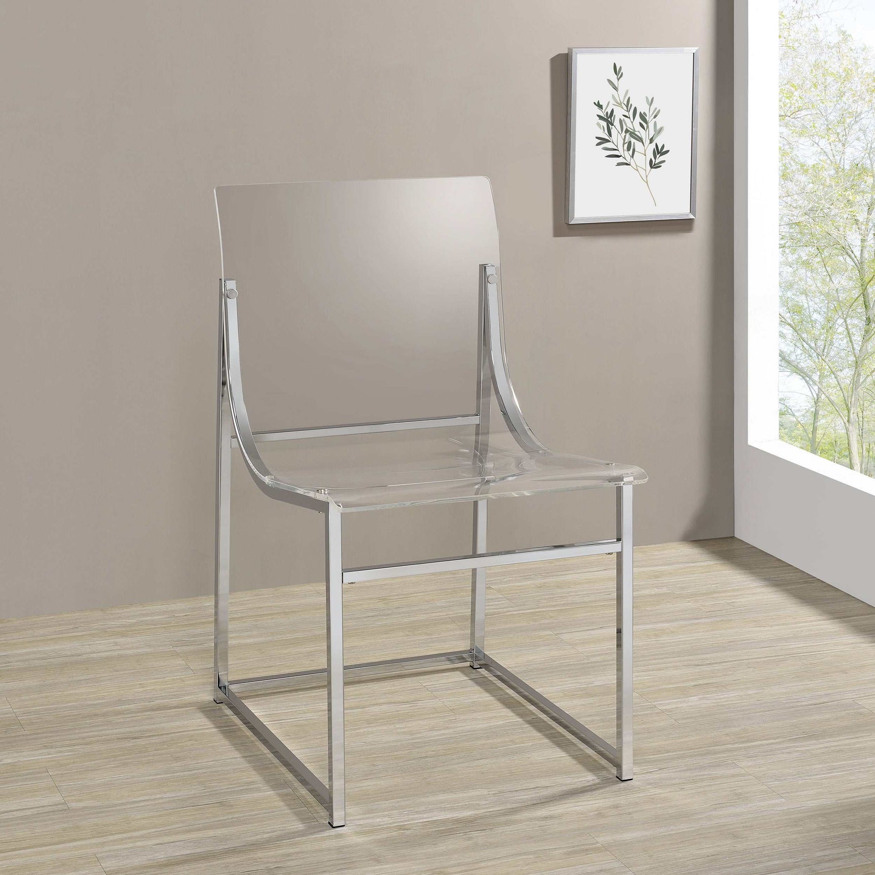 Adino Clear Side Chair - Ornate Home