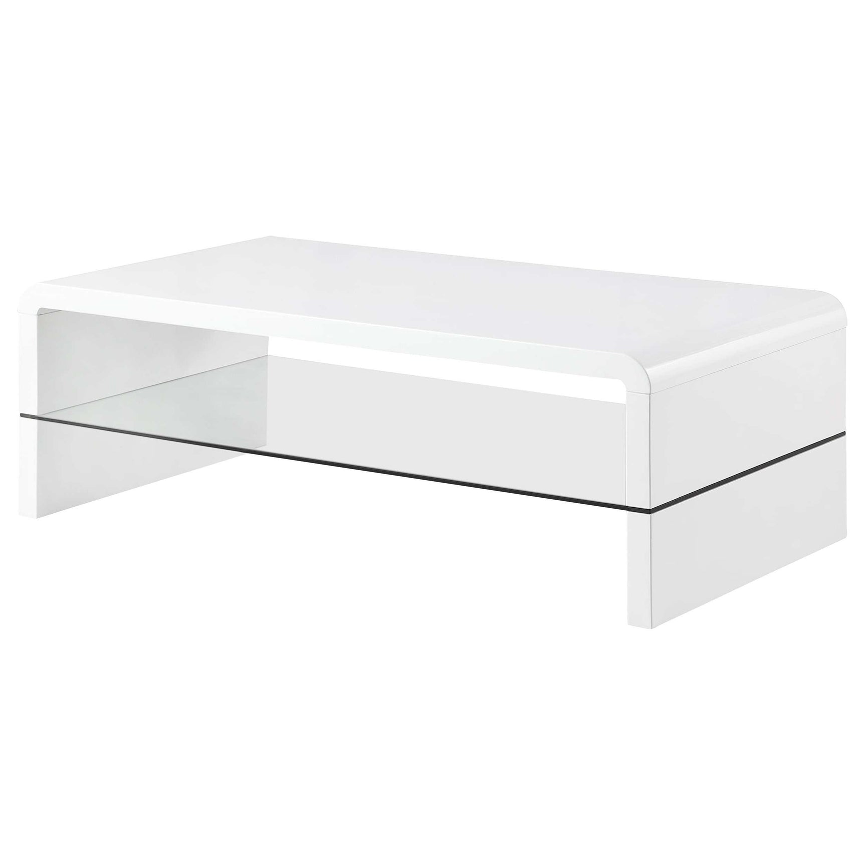 Airell White High Gloss Coffee Table - Ornate Home