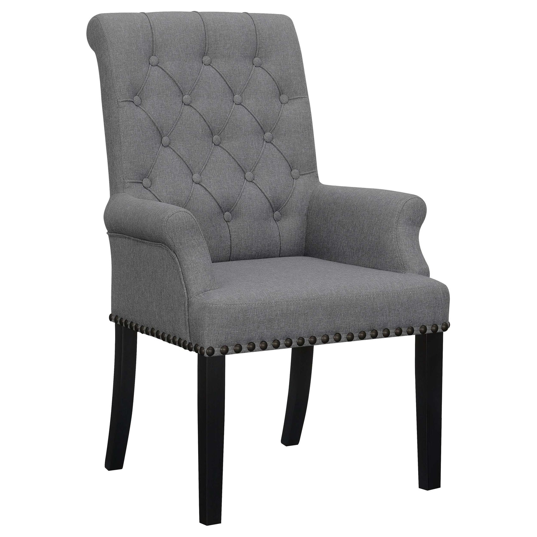 Alana Grey / Rustic Espresso Arm Chair - Ornate Home