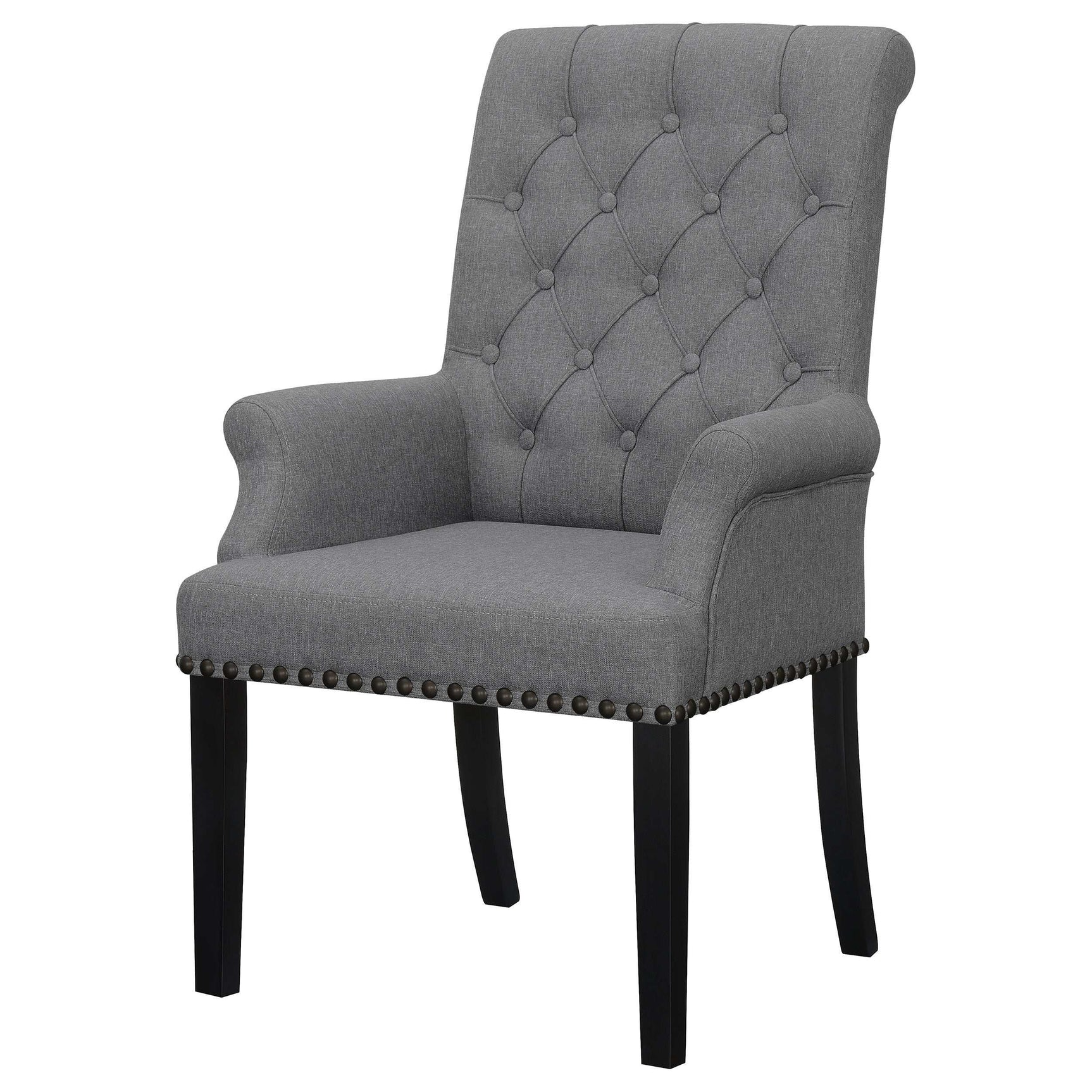 Alana Grey / Rustic Espresso Arm Chair - Ornate Home