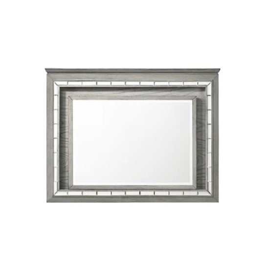 Alanis Gray Mirror w/ LED Light - Ornate Home