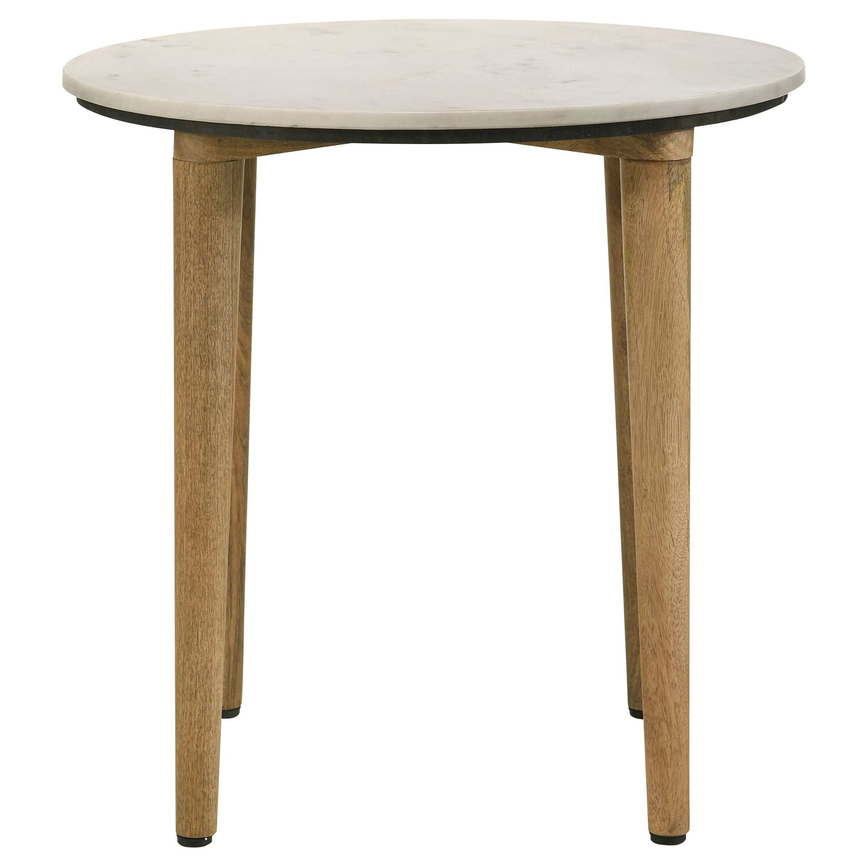 Aldis White / Natural End Table - Ornate Home
