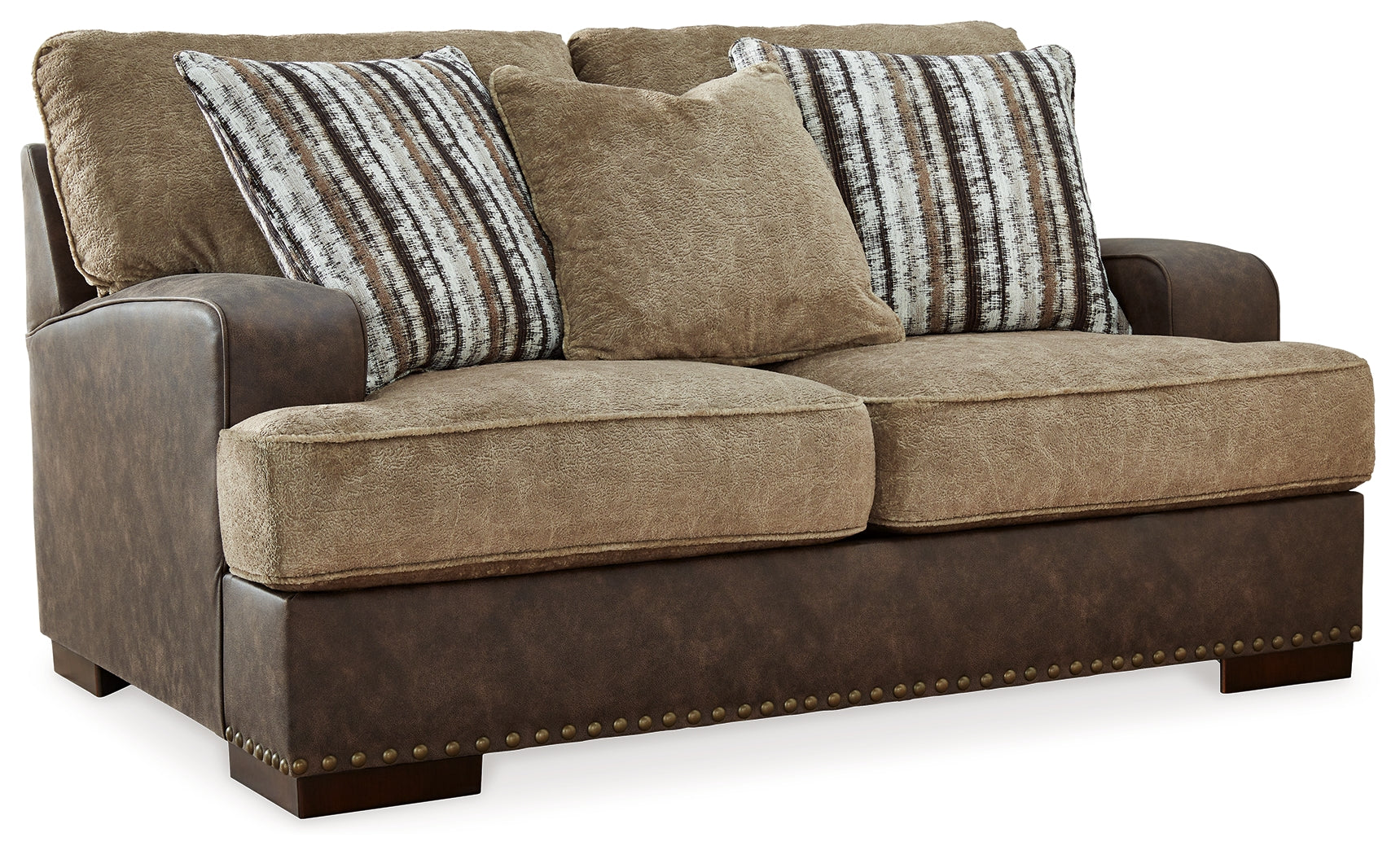 Alesbury Chocolate Loveseat - Ornate Home