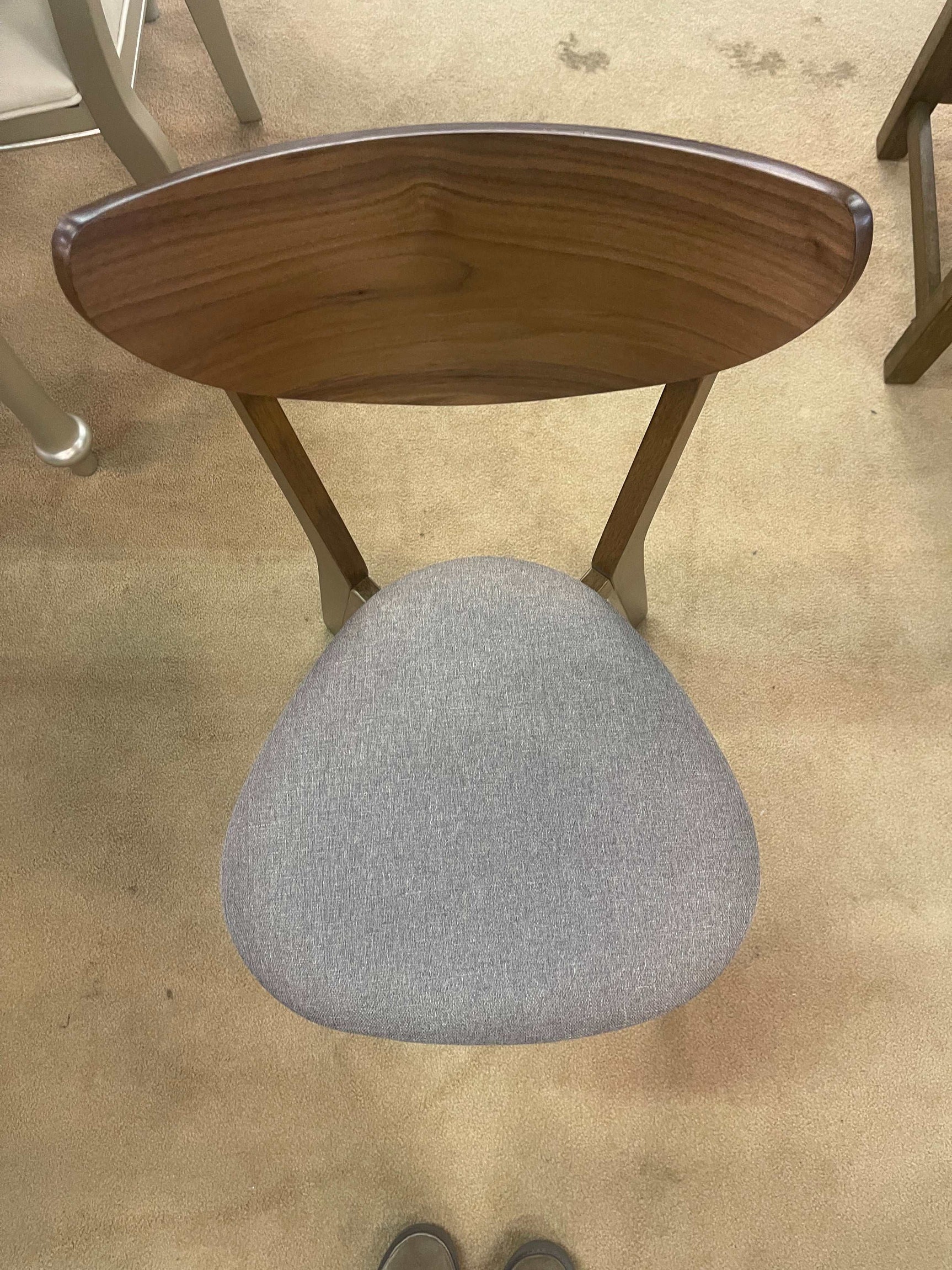 Alfredo Natural Walnut & Grey 6pc Dining Room Set - Ornate Home