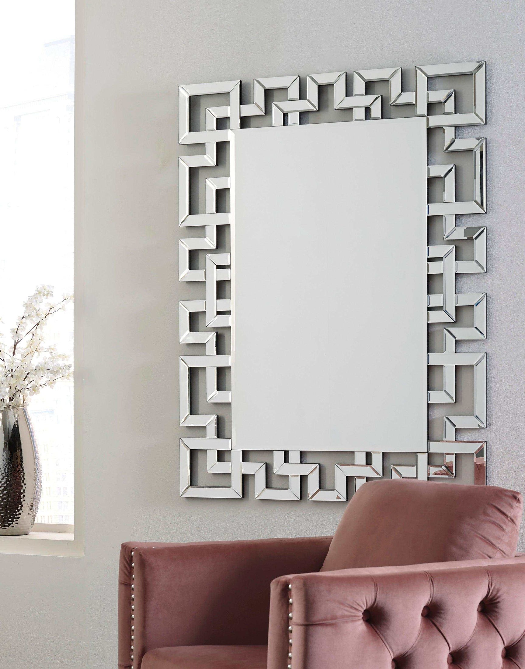 Aliza Silver Frameless Wall Mirror - Ornate Home