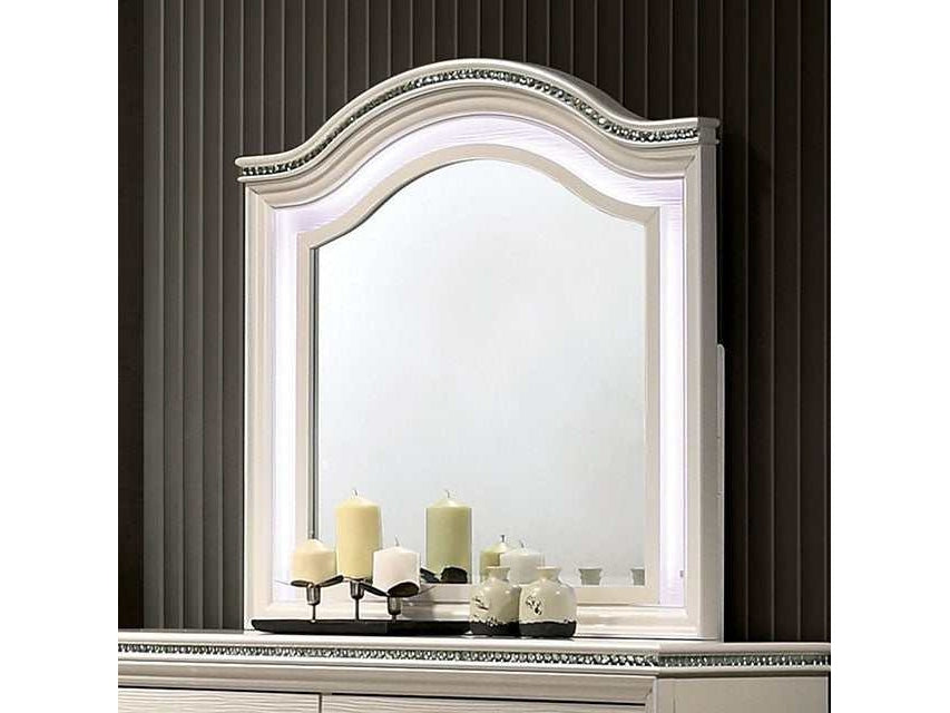 Allie Pearl White Mirror - Ornate Home