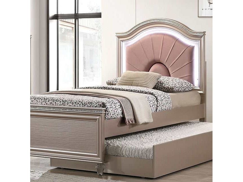 Allie Rose Gold Twin Bed - Ornate Home