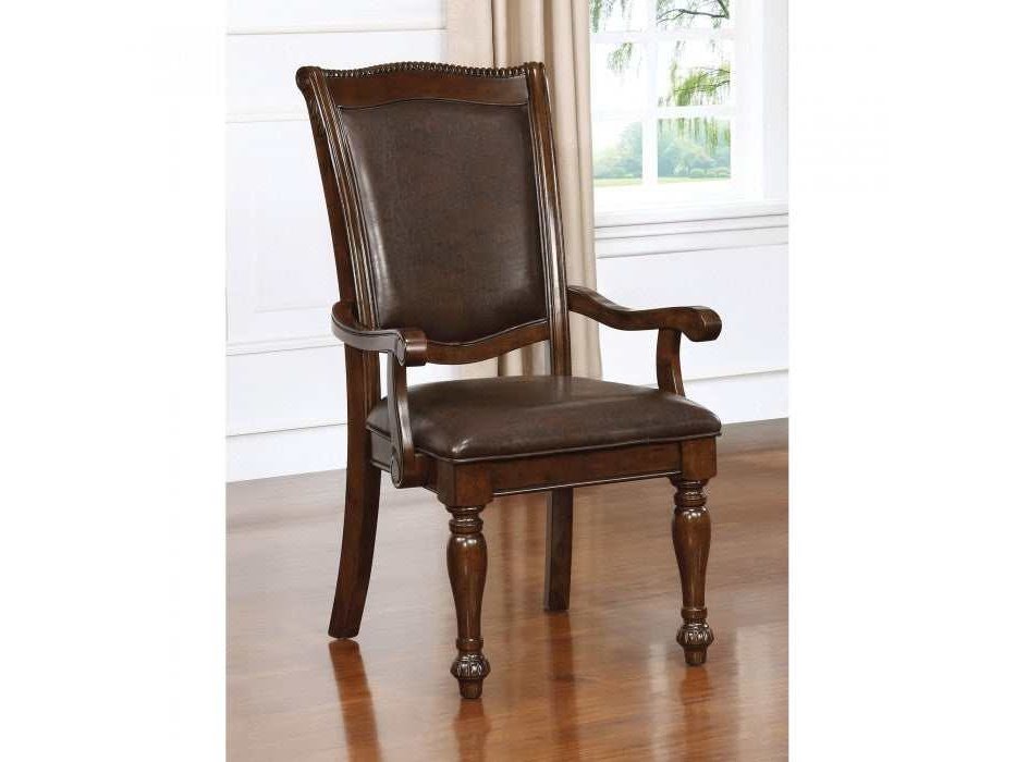 Alpena Brown Cherry/Espresso Dining Arm Chair (Set of 2) - Ornate Home