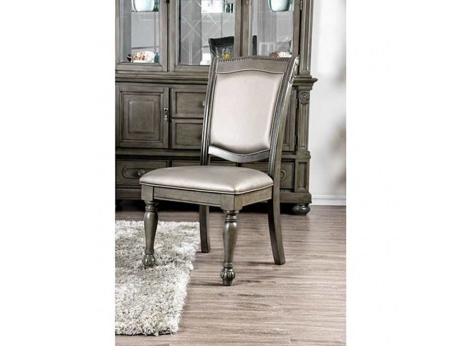 Alpena Gray/Silver Side Chair (Set of 2) - Ornate Home