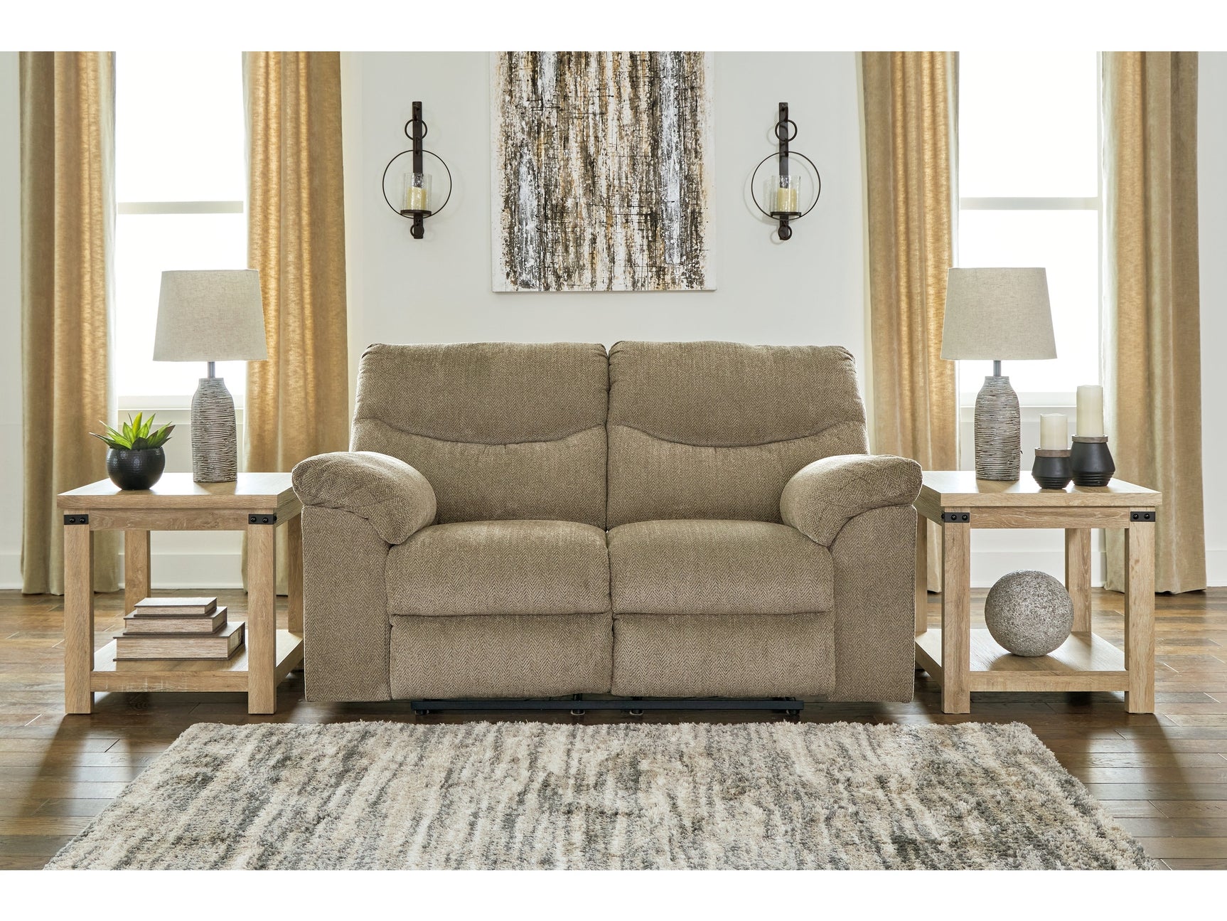 Alphons Manual Reclining Loveseat - Ornate Home