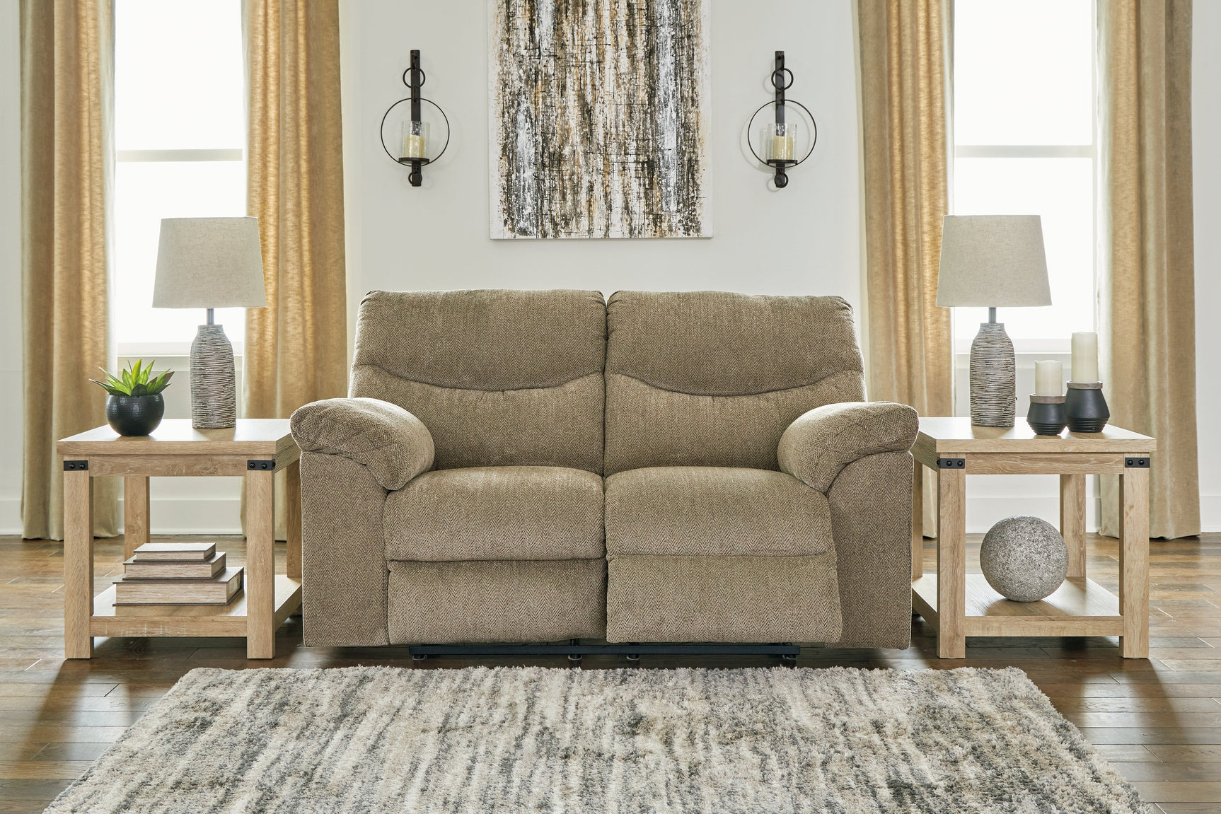 Alphons Manual Reclining Loveseat - Ornate Home
