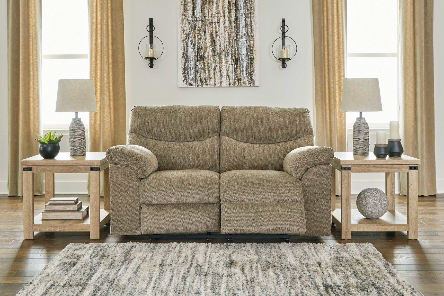 Alphons Manual Reclining Loveseat - Ornate Home