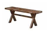 Alston Knotty Nutmeg XShaped Dining Bench - Ornate Home