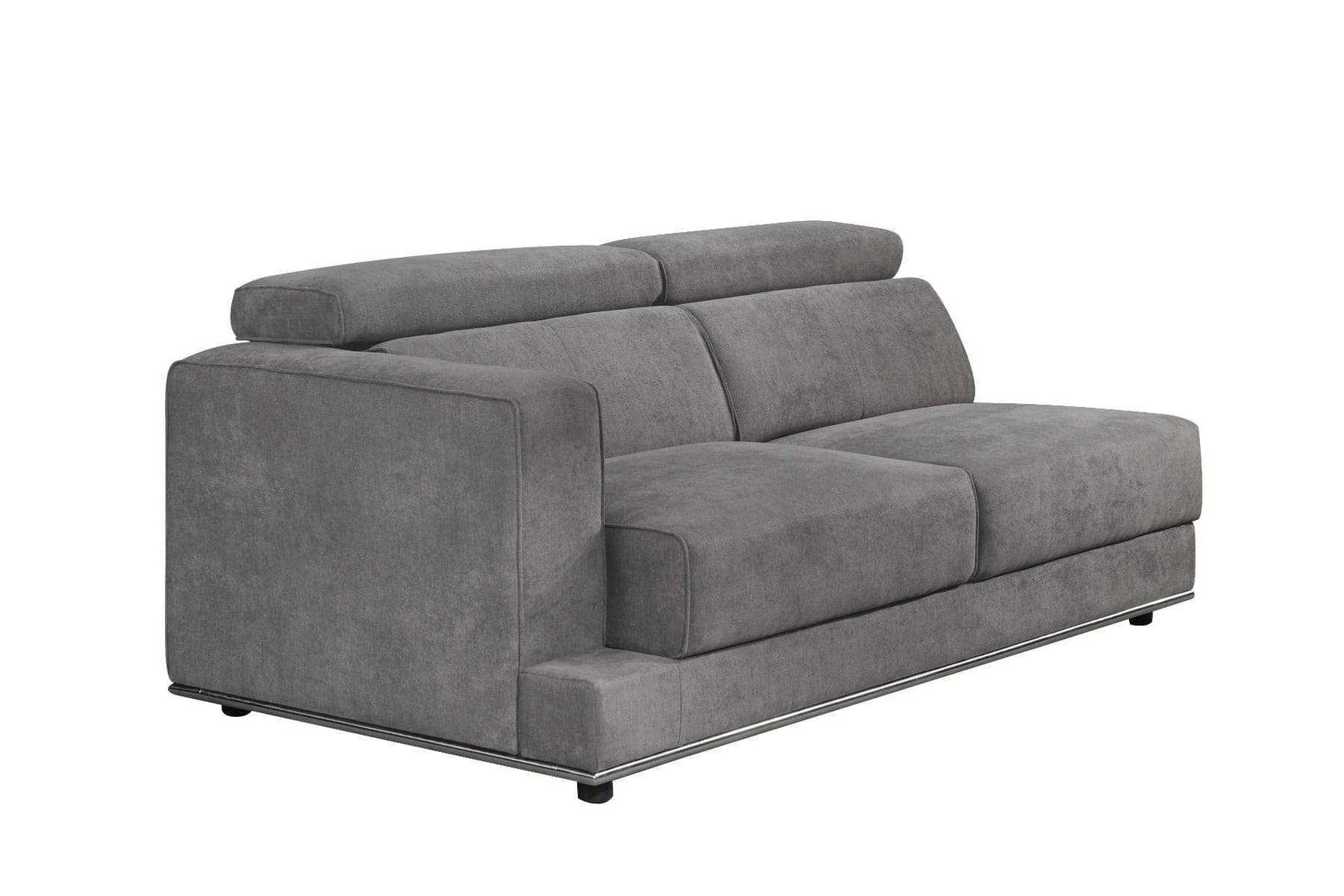 Alwin Dark Gray 2pc L Shape Sectional Sofa - Ornate Home