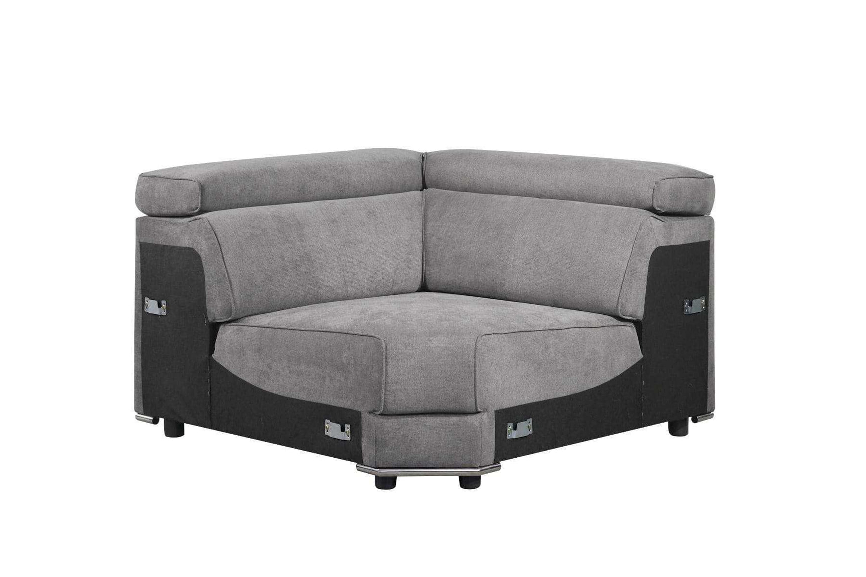 Alwin Dark Gray 5pc Sectional Sofa - Ornate Home