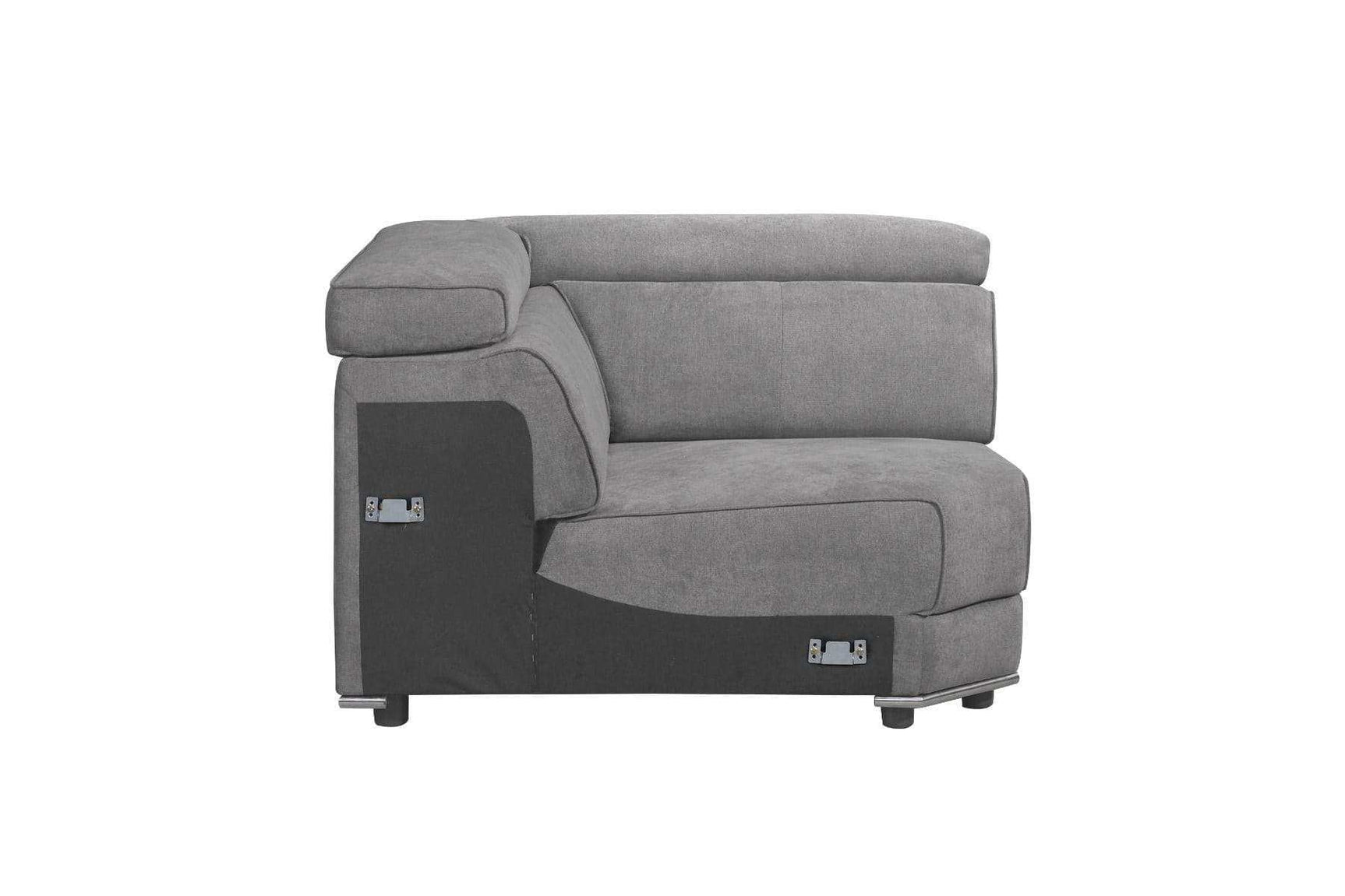 Alwin Dark Gray 5pc Sectional Sofa - Ornate Home