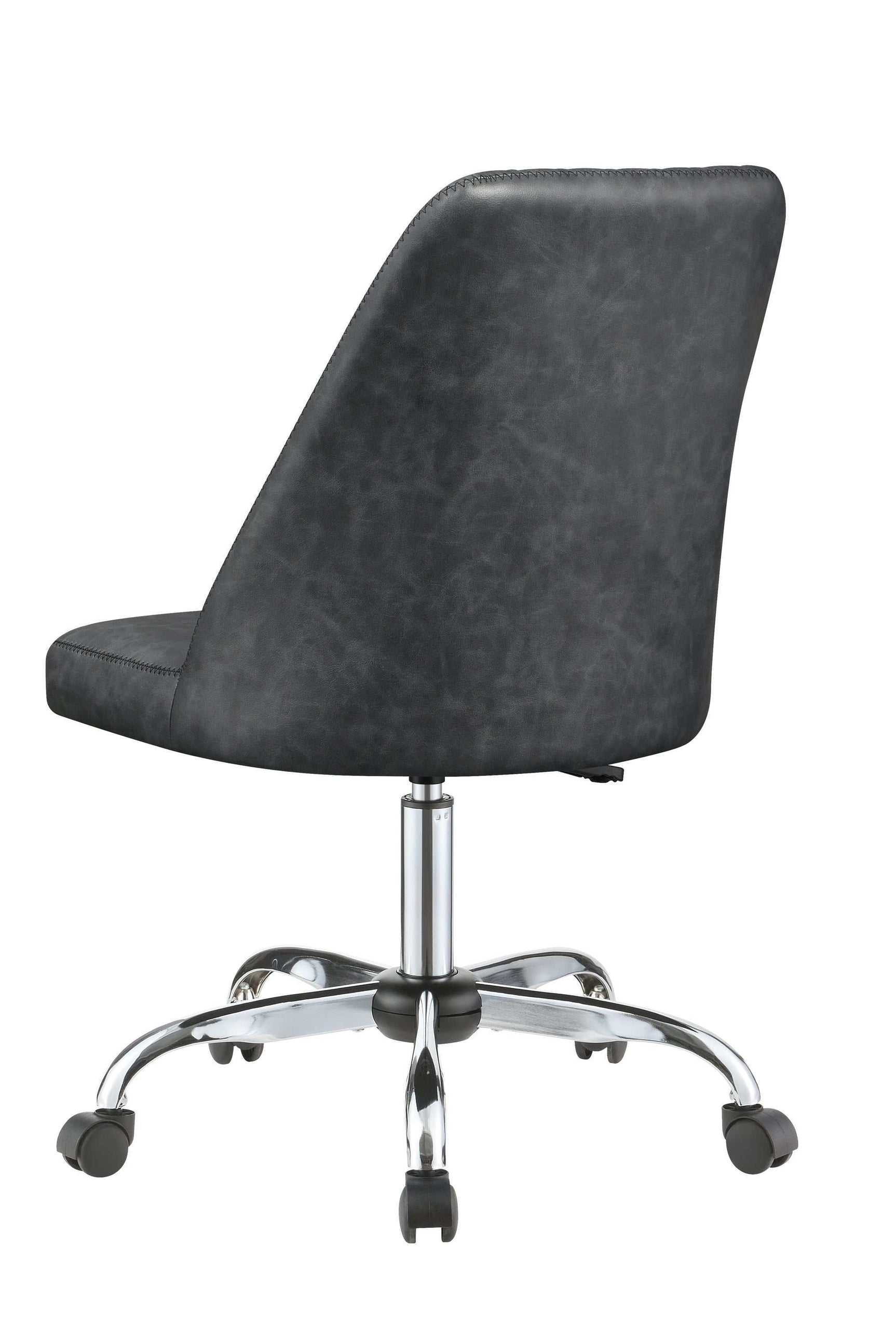 Alyx Grey & Chrome Office Chair - Ornate Home