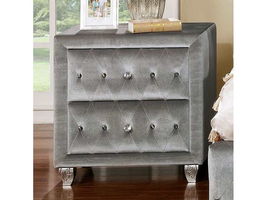 Alzir Gray Nightstand - Ornate Home